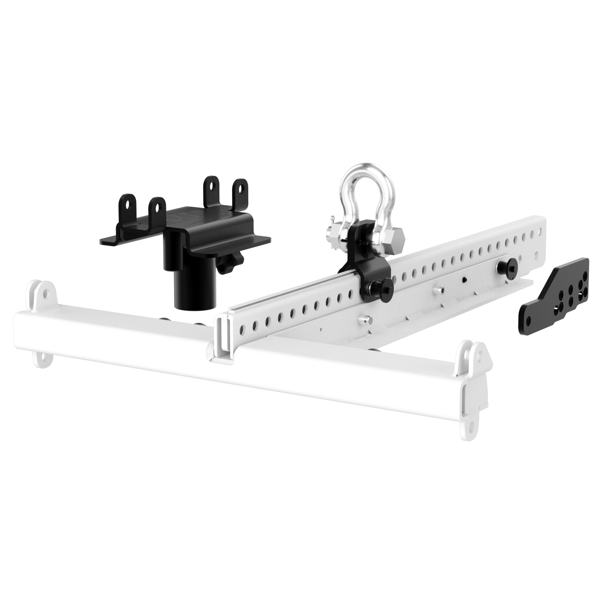 RCF FL-B HDL 6 WHITE  Steel Fly Bar - Close-up of Connection Points