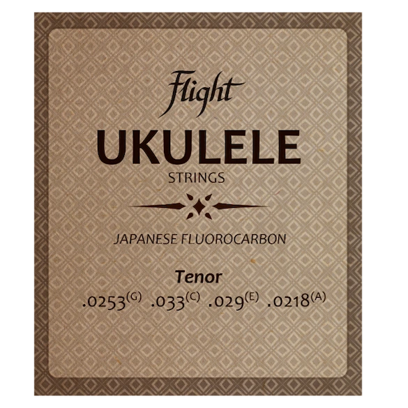 Flight FUST100 fluorocarbon tenor ukulele strings, front packaging view