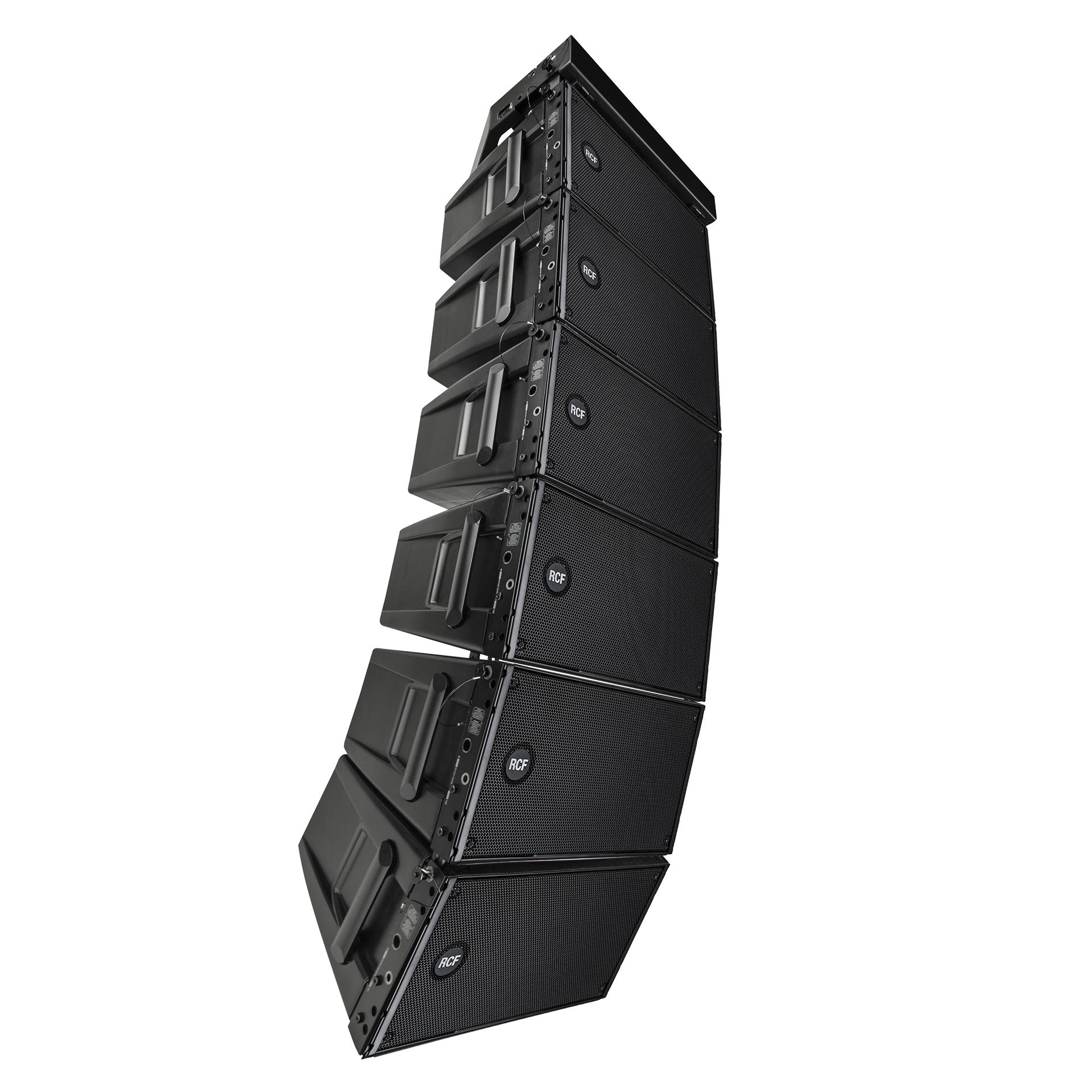 RCF HDL 10-A Active Line Array Module full front grille and driver array detail