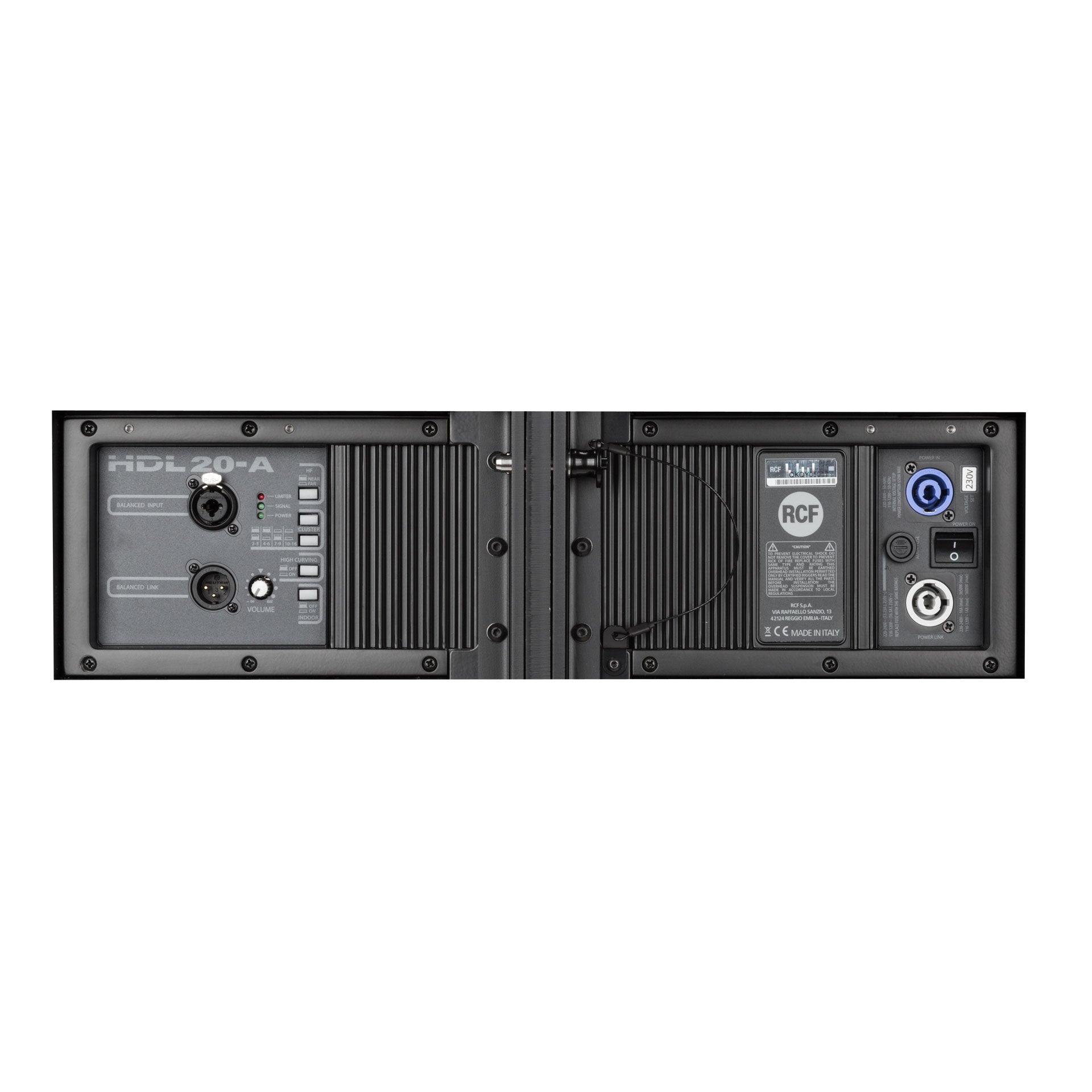 RCF HDL 20-A Active Line Array - Back 
Side Profile View