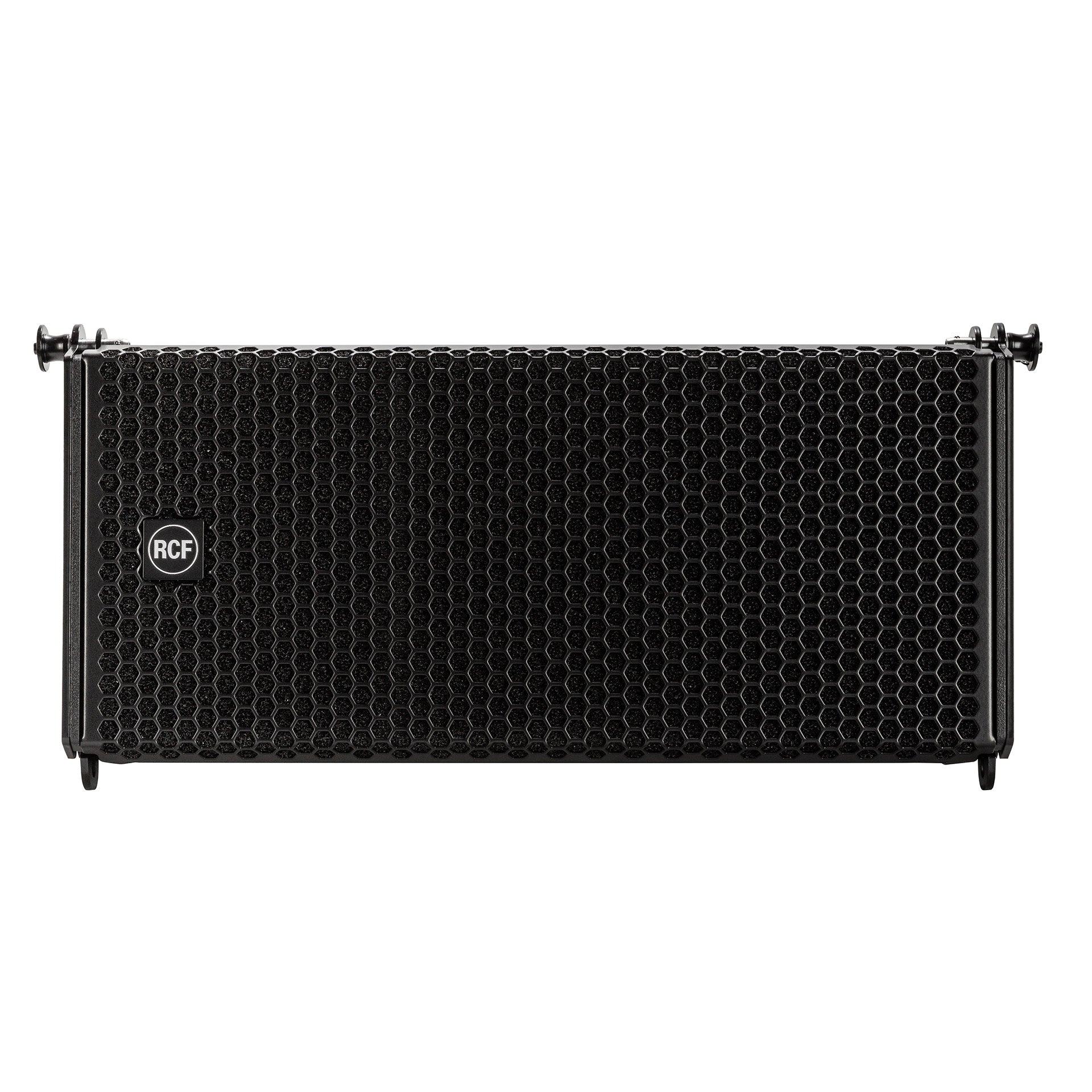 RCF HDL 26-A Active Two-Way Line Array Module front view showing dual 6-inch woofers and compression driver