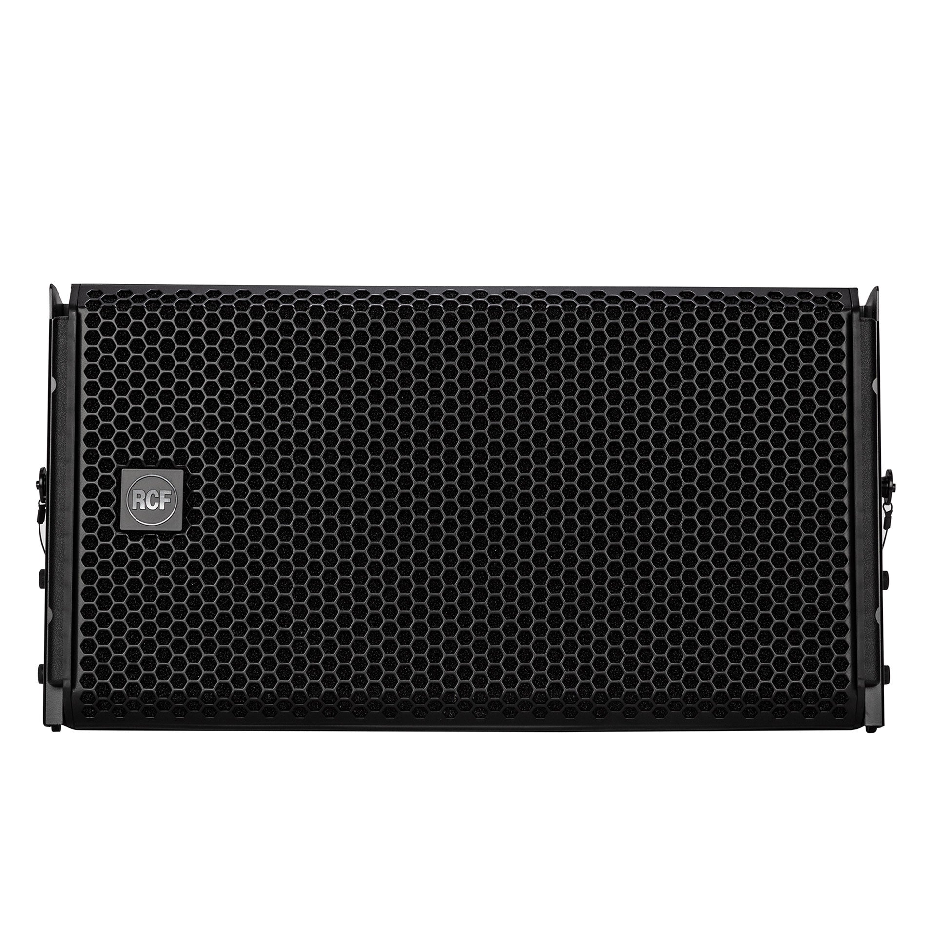 RCF HDL 28-A Active Two-Way Line Array Module front view showing dual 8-inch woofers and compression driver