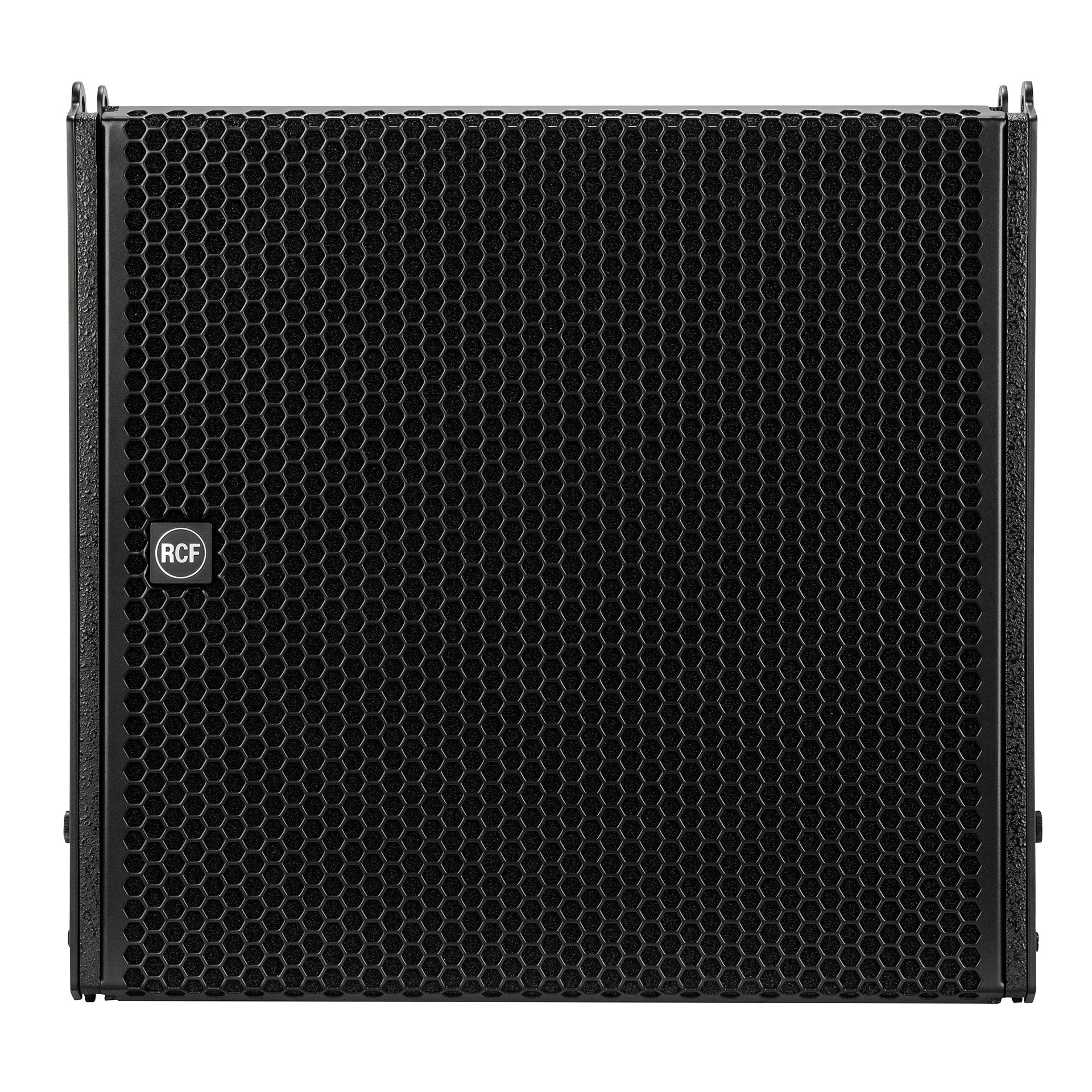 RCF HDL 35-AS Active Flyable Subwoofer Module front view showing 15-inch woofer