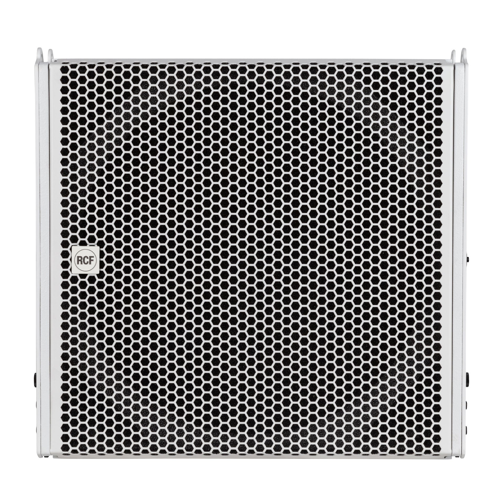 Front-facing RCF HDL 35-AS Active Flyable Subwoofer Module showing flyable sub design