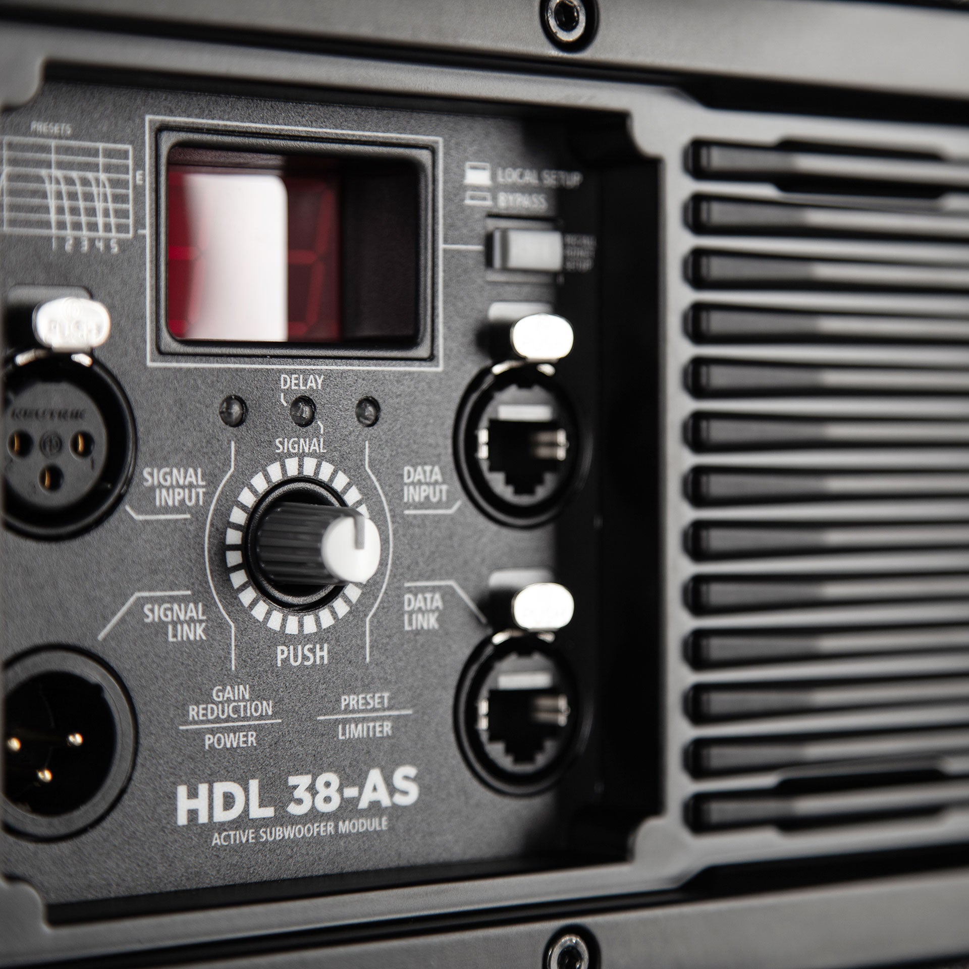 RCF HDL 38-AS Subwoofer Module -Array Fittings and Rigging Hardware Detail