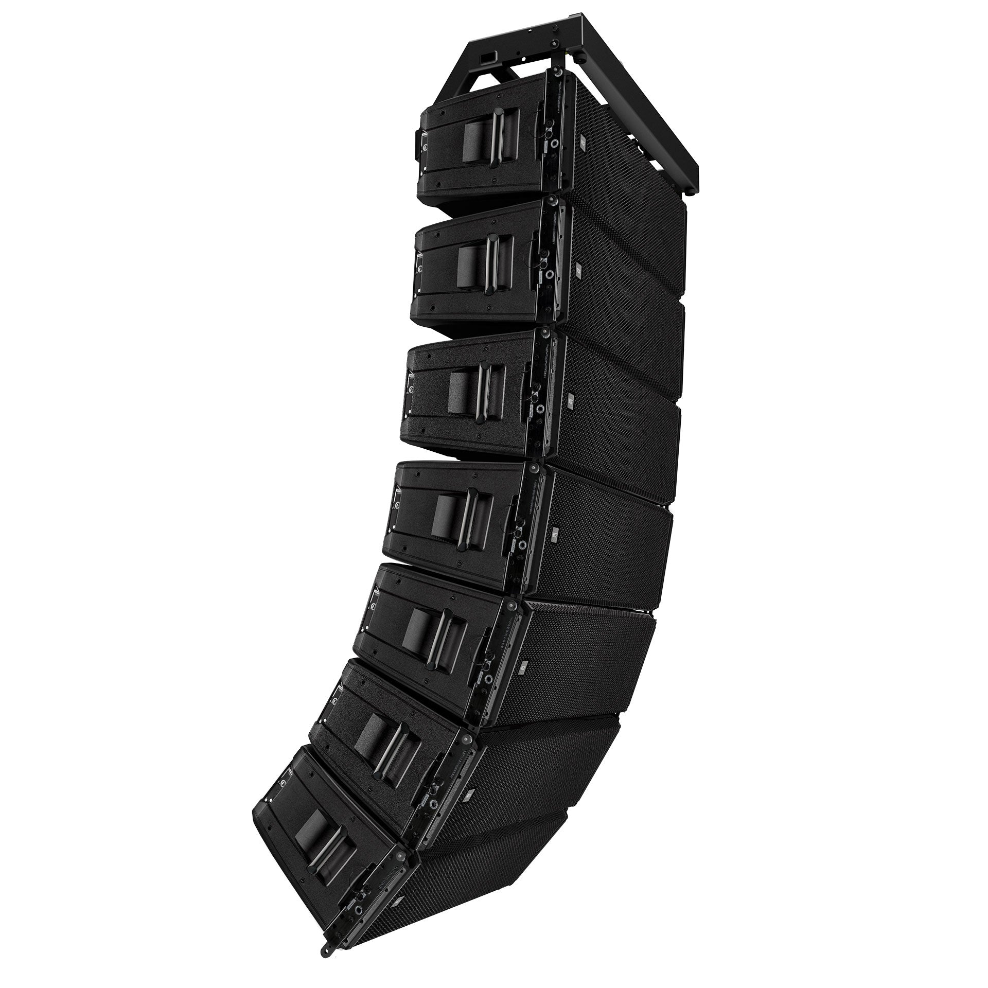 RCF HDL 50-A 4K Active Three-Way Line Array Module full front grille and driver array detail