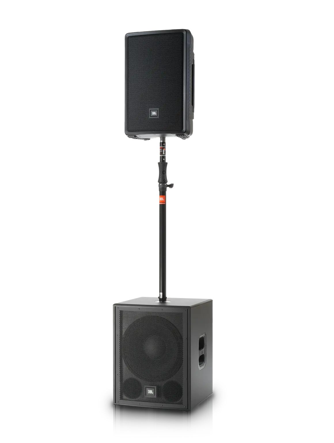 JBL IRX112BT Powered 12 Inch Portable PA Loudspeaker with Bluetooth full front grille and cabinet detail