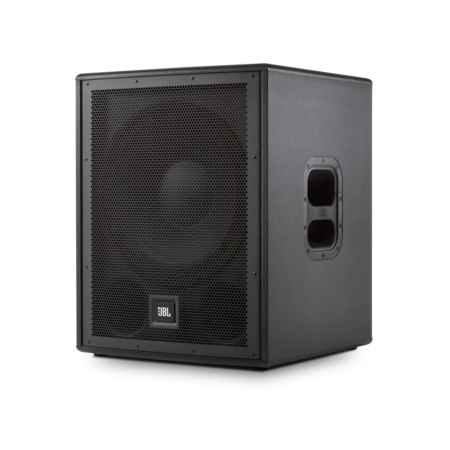 JBL IRX115S 15-inch Powered Subwoofer left side view showing cabinet profile