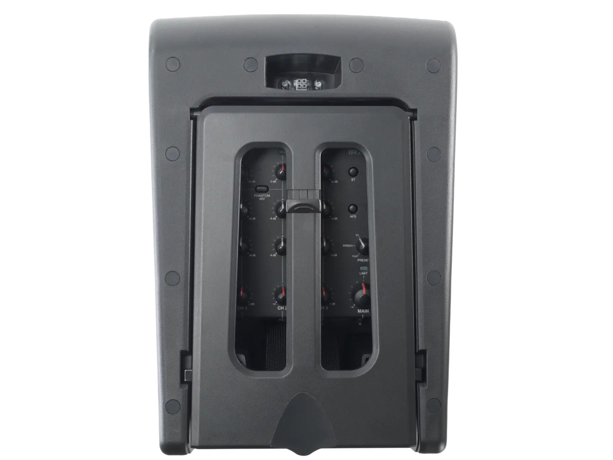 JBL Pro IRX One Top Array Packed view in white background.