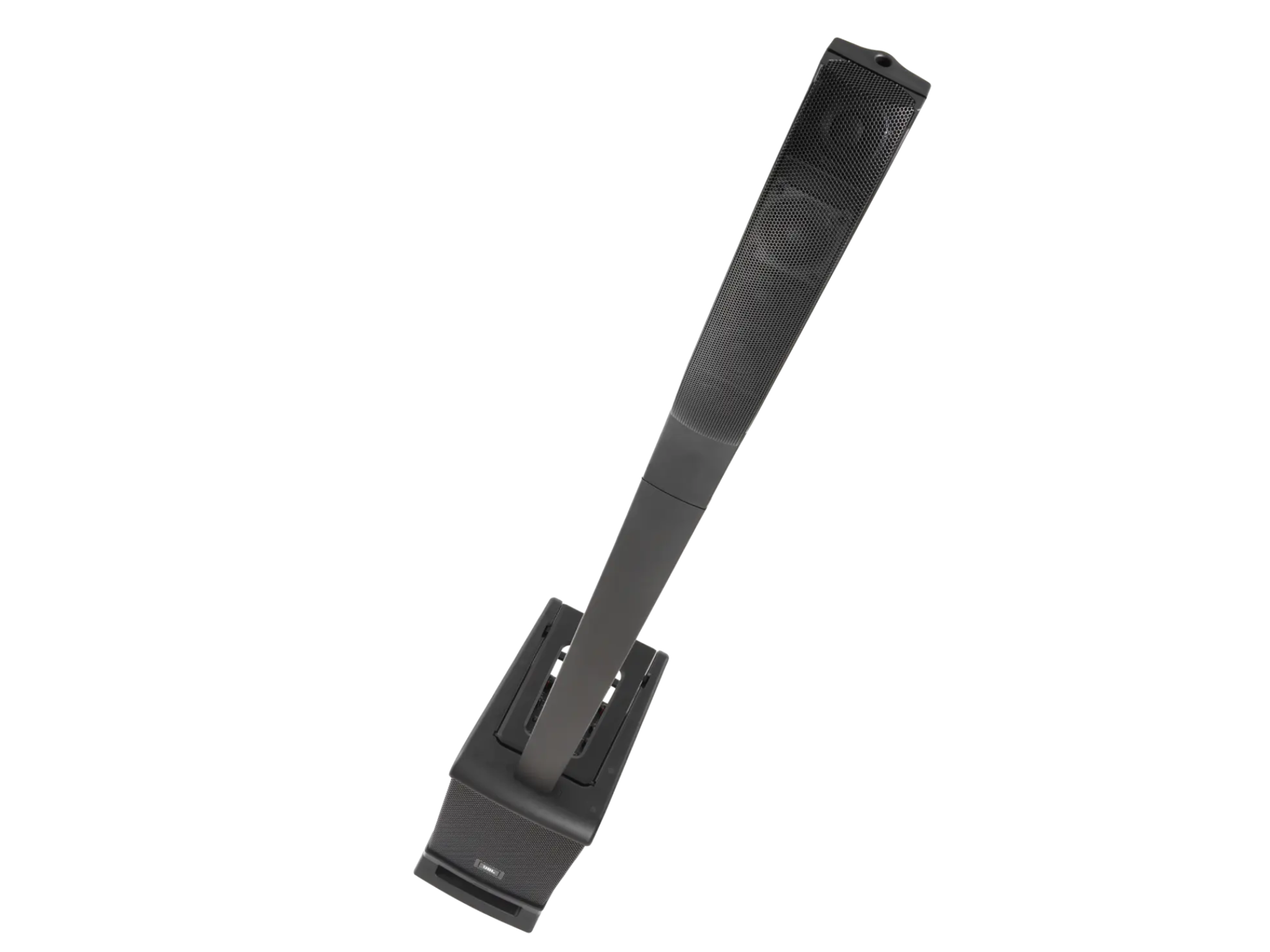 JBL Pro IRX One Top Extreme Angle view in white background.