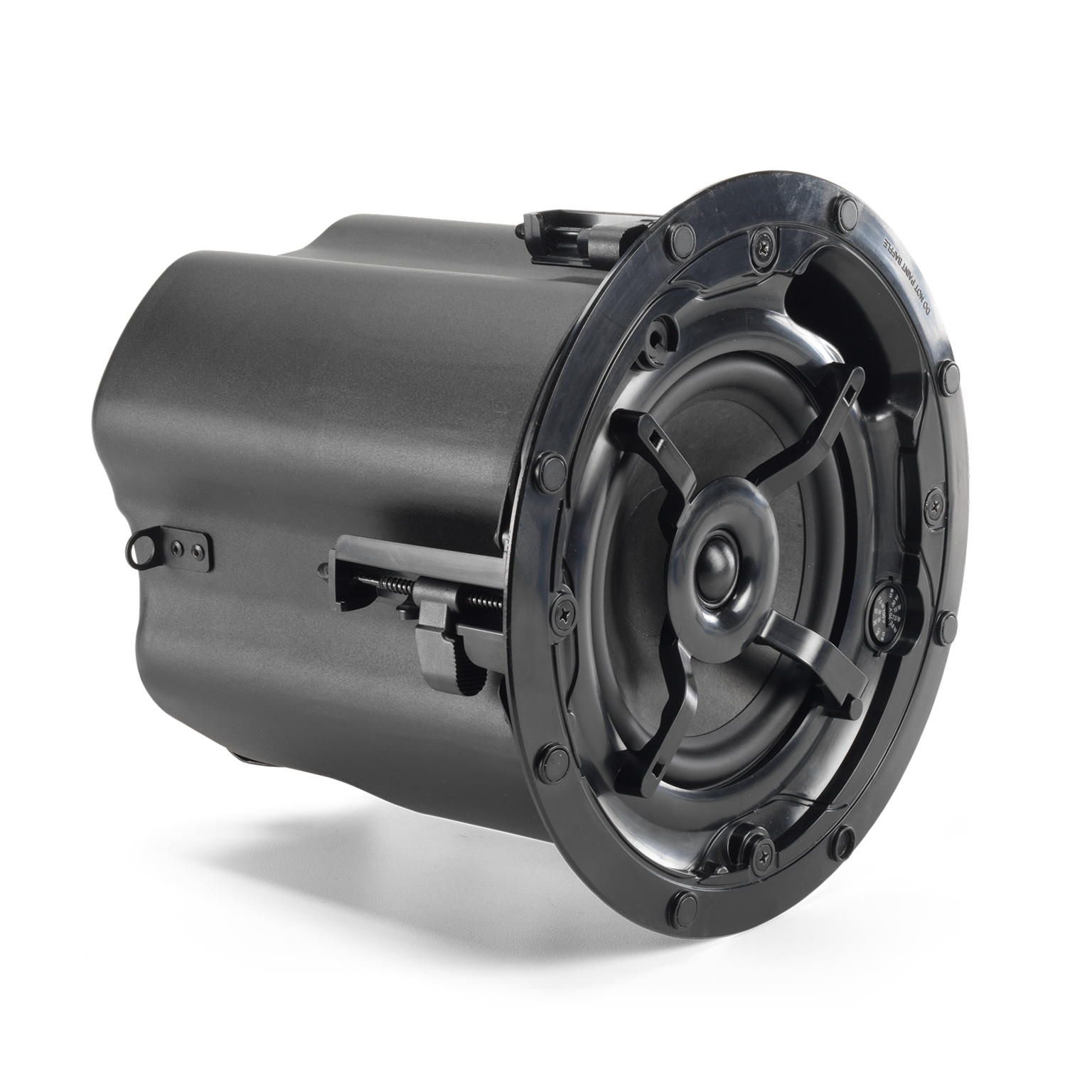 JBL Control 416C/T 6.5" Two-Way Coaxial Ceiling Loudspeaker side angle showing mounting depth