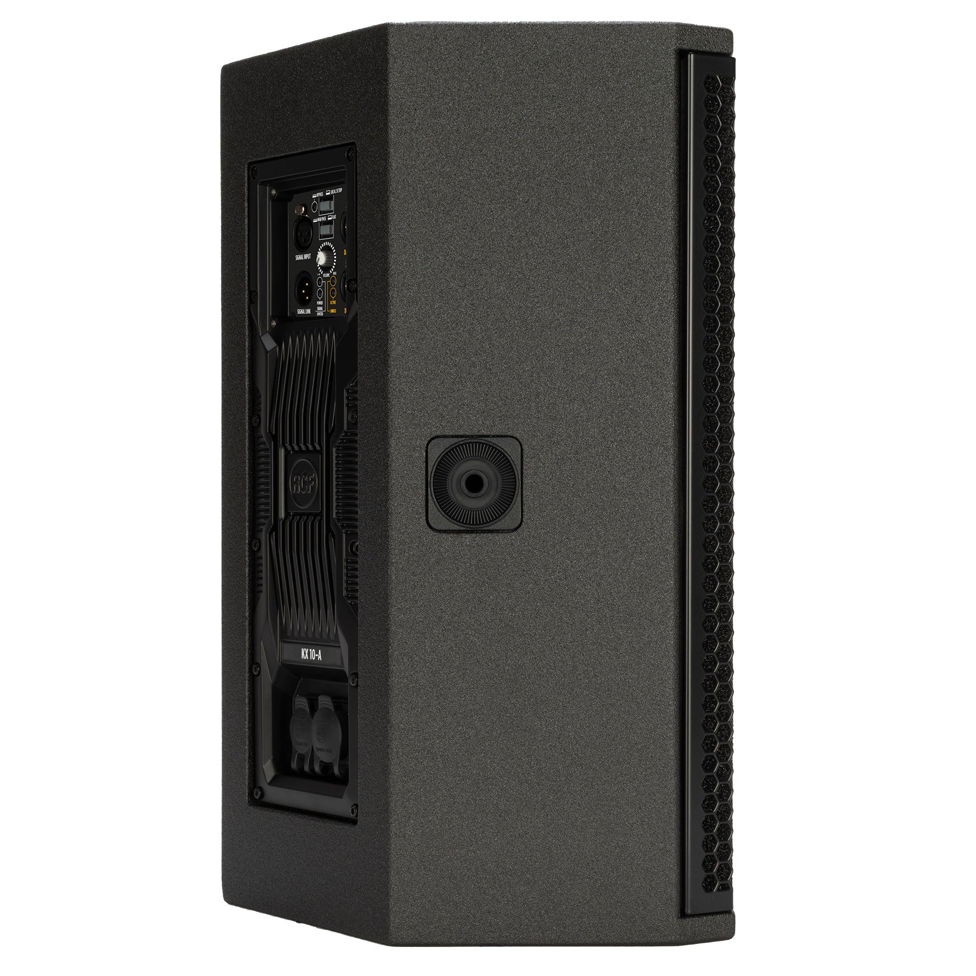 RCF KX 10-A High-Performance 2-Way Point-Source Active Speaker right side view showing cabinet profile