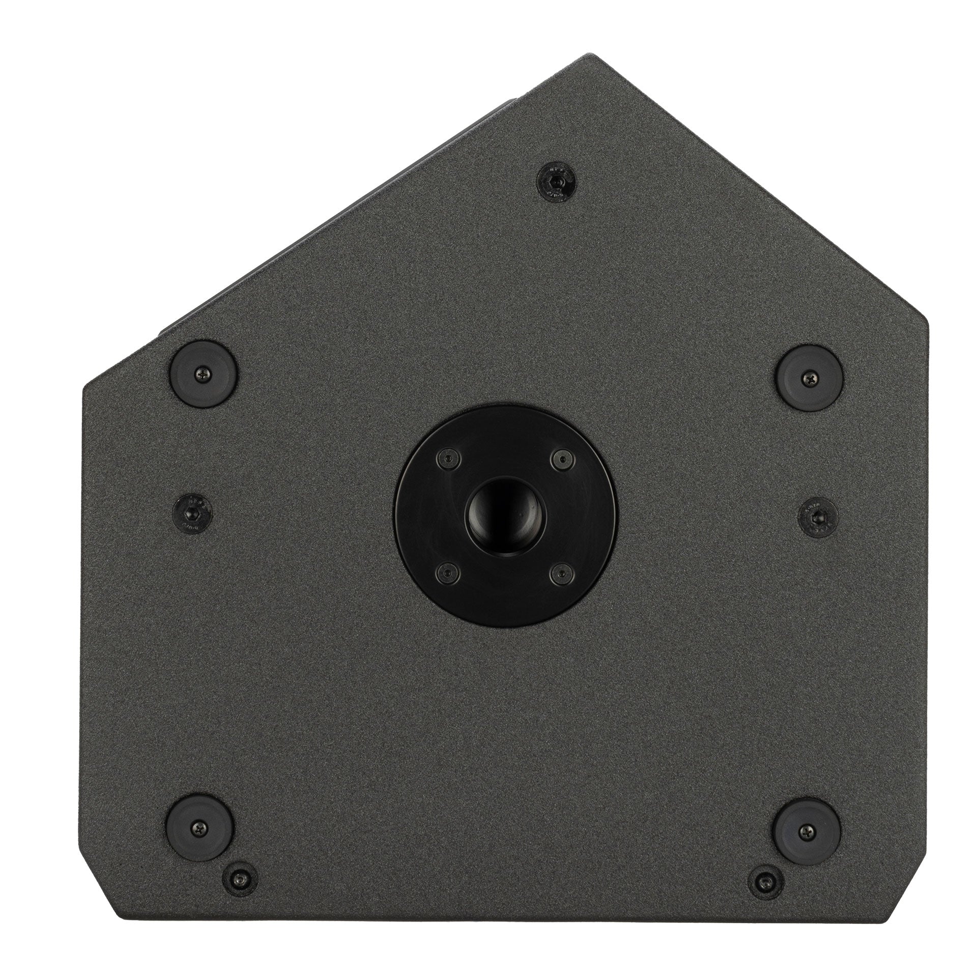 RCF KX 45-A Two-Way Point-Source Active Speaker bottom view showing 35mm pole insert and M10 points