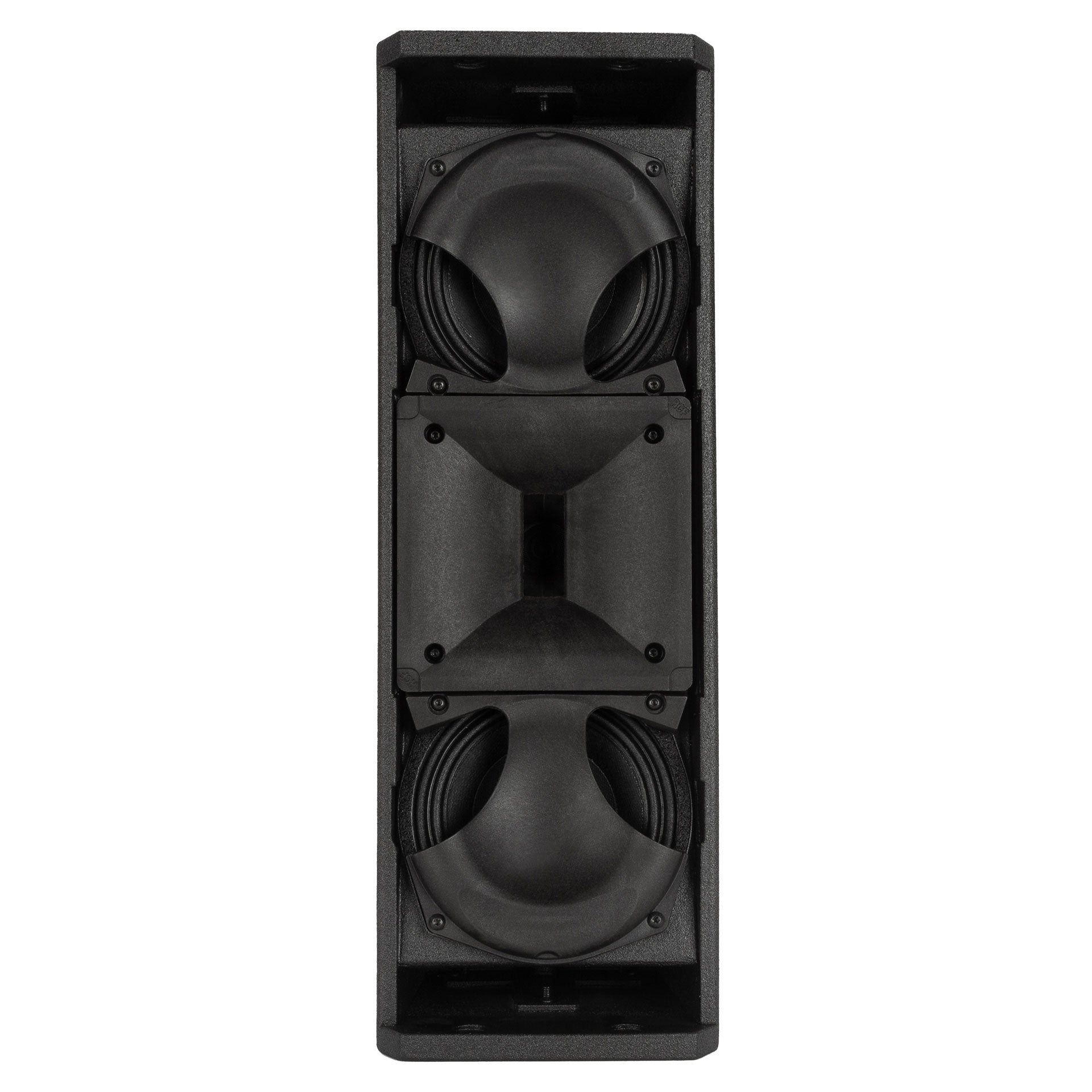Front-facing RCF KX 515-A High-Performance 2-Way Point-Source Active Speaker showing slim column form factor