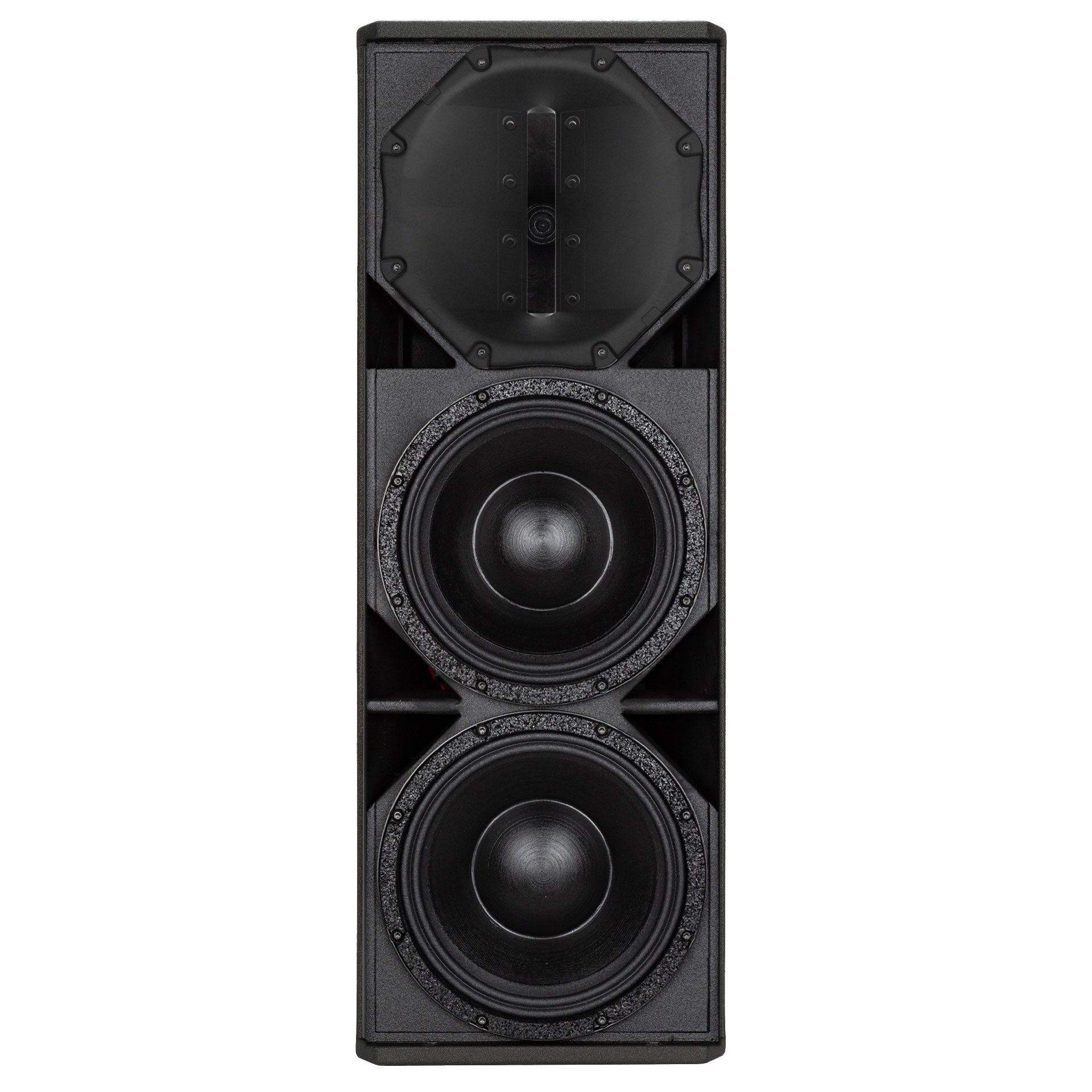 RCF KXL 4-A Active Two-Way Array Speaker full front grille and driver array detail