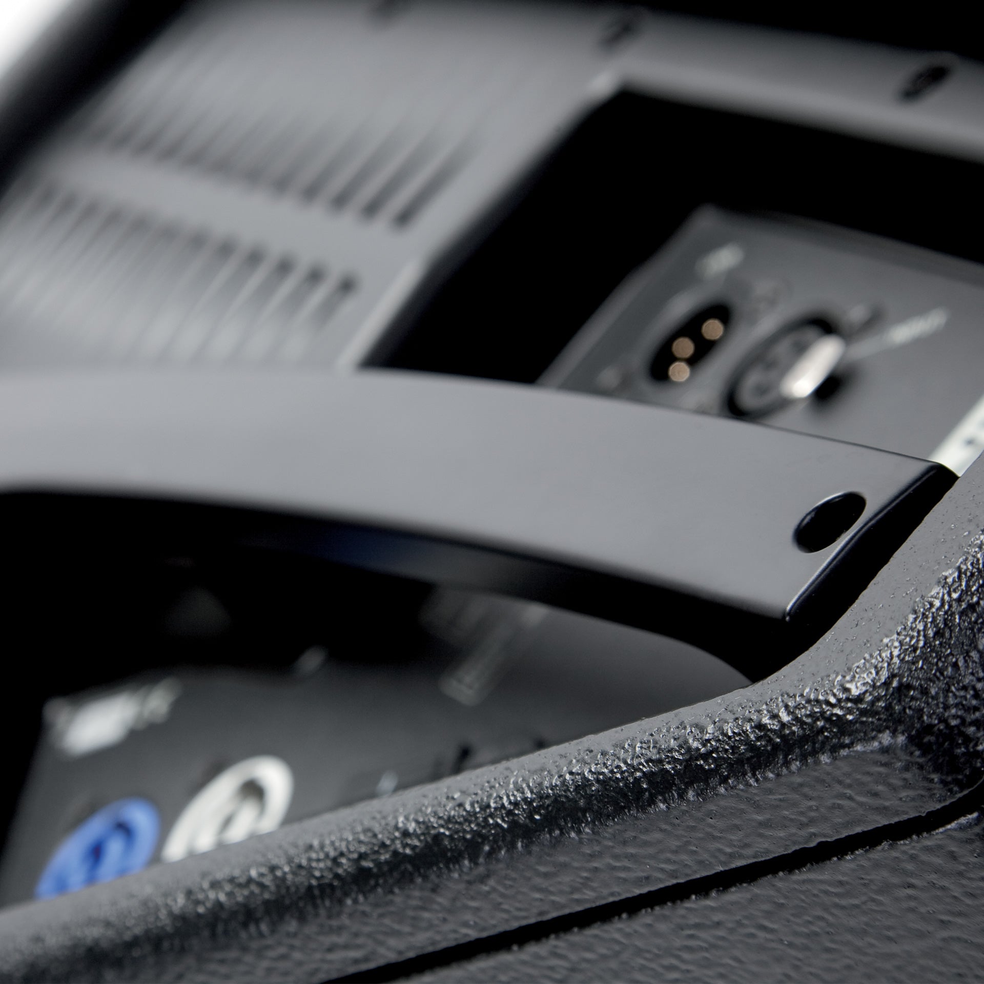 RCF NX 10-SMA control panel detail showing freefield and floor voicing switch