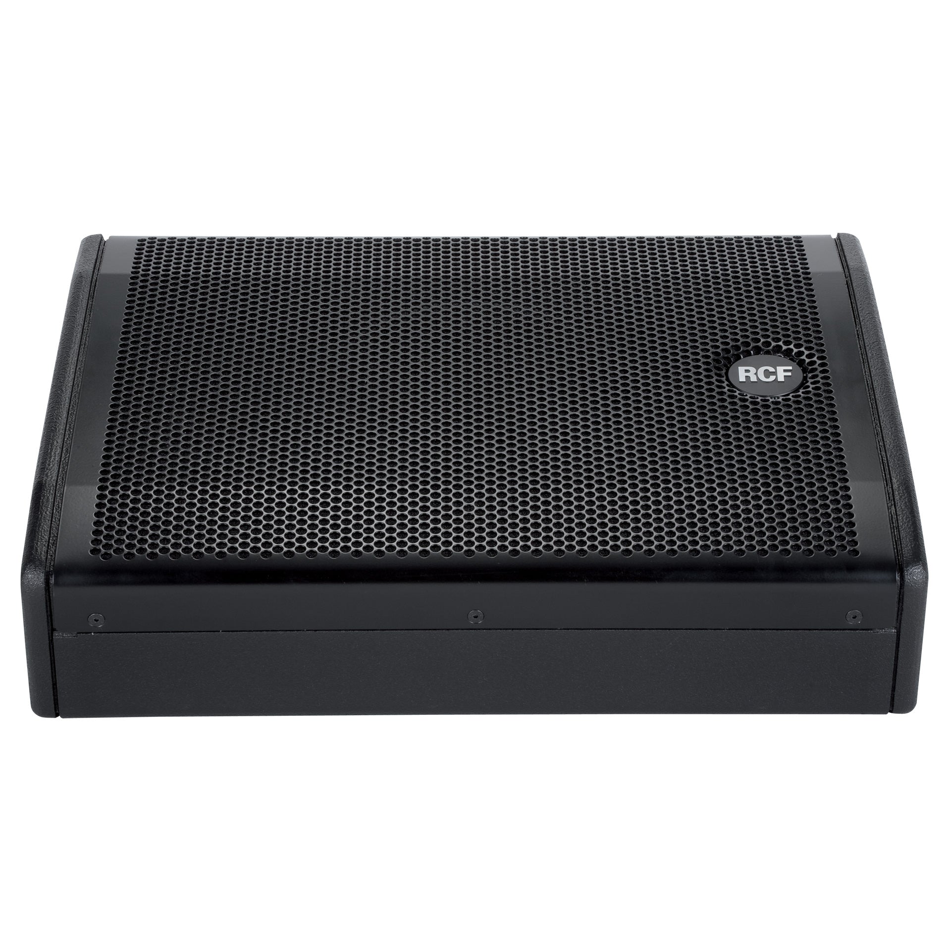 RCF NX 12-SMA Active Coaxial Stage Monitor front view showing 12-inch coaxial driver
