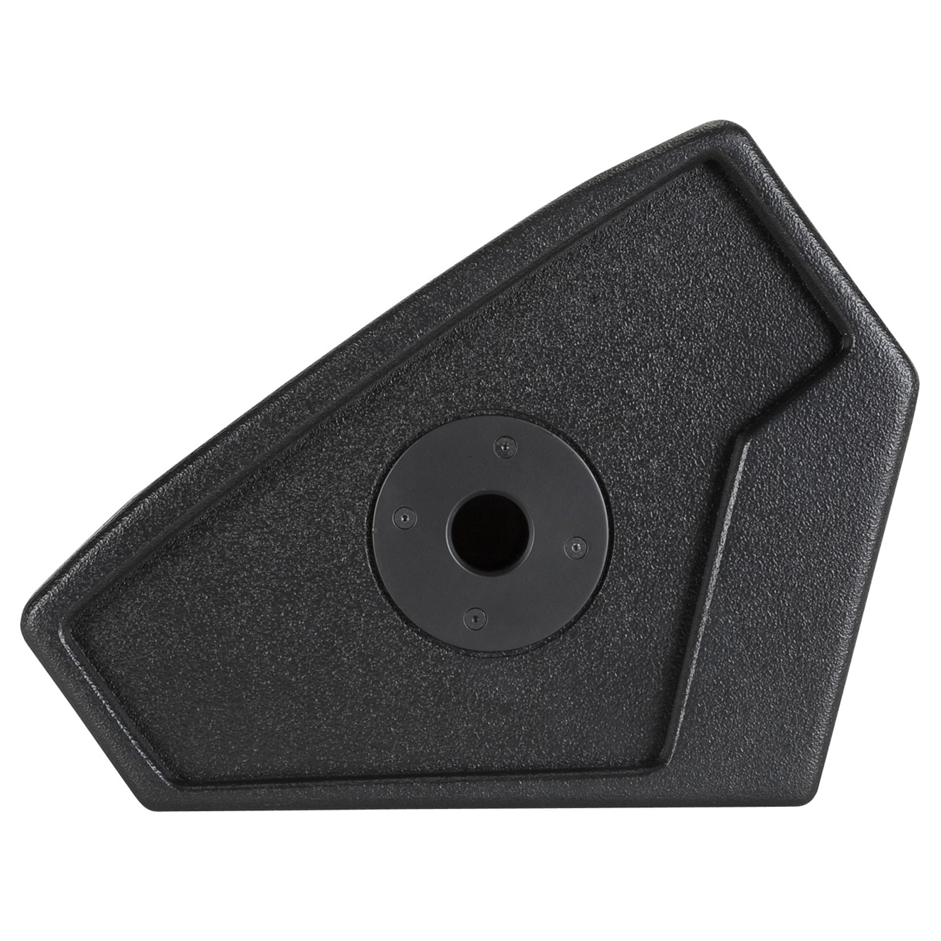 Right-side profile of RCF NX 12-SMA Active Coaxial Stage Monitor showing cabinet depth