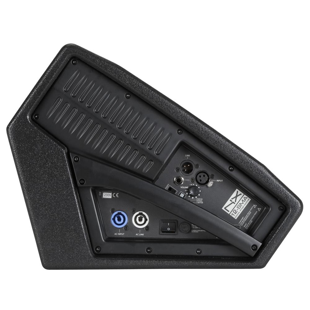 RCF NX 12-SMA Active Coaxial Stage Monitor left side view showing low wedge monitor profile