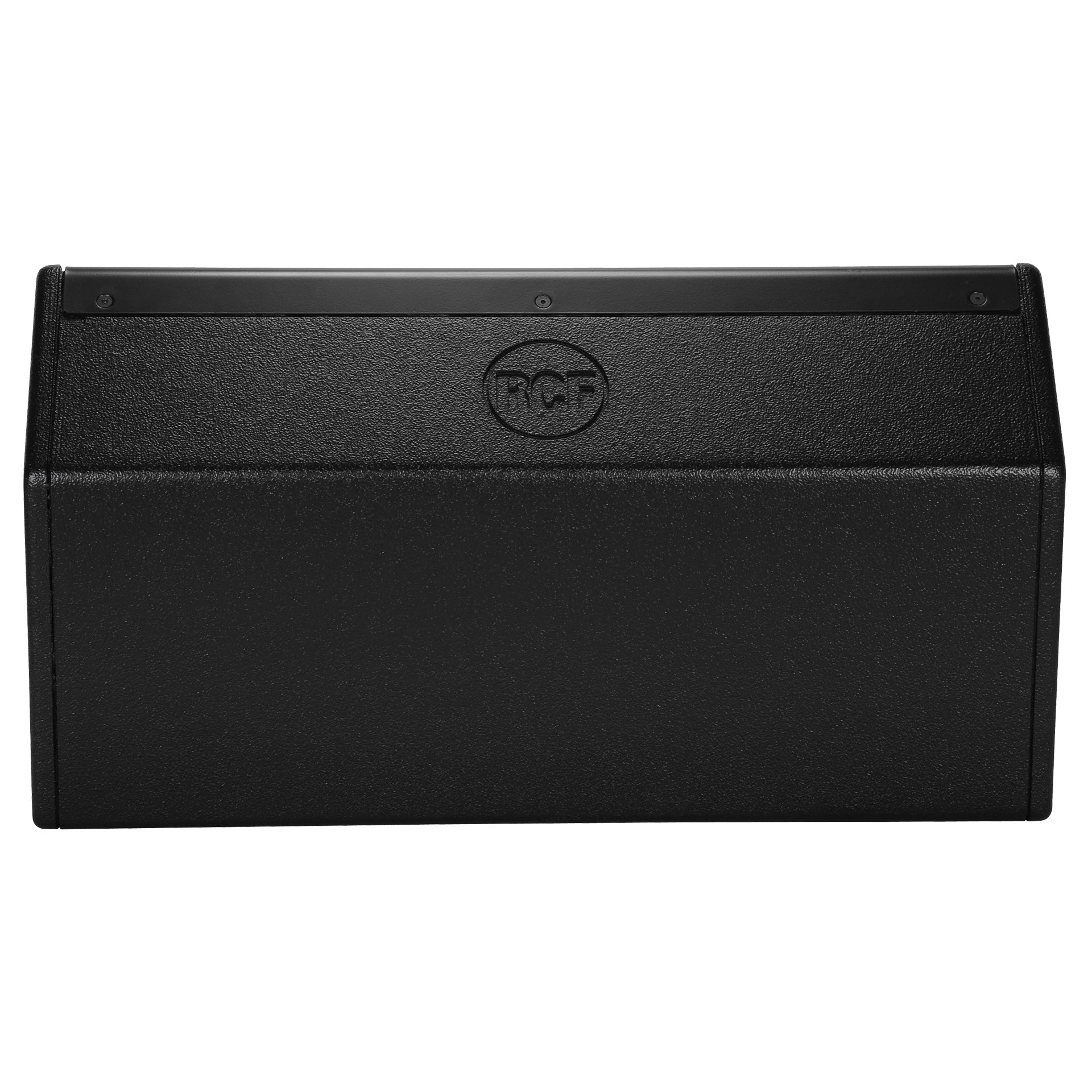 Back-facing RCF NX 15-SMA Active Coaxial Stage Monitor showing Freefield/floor controls
