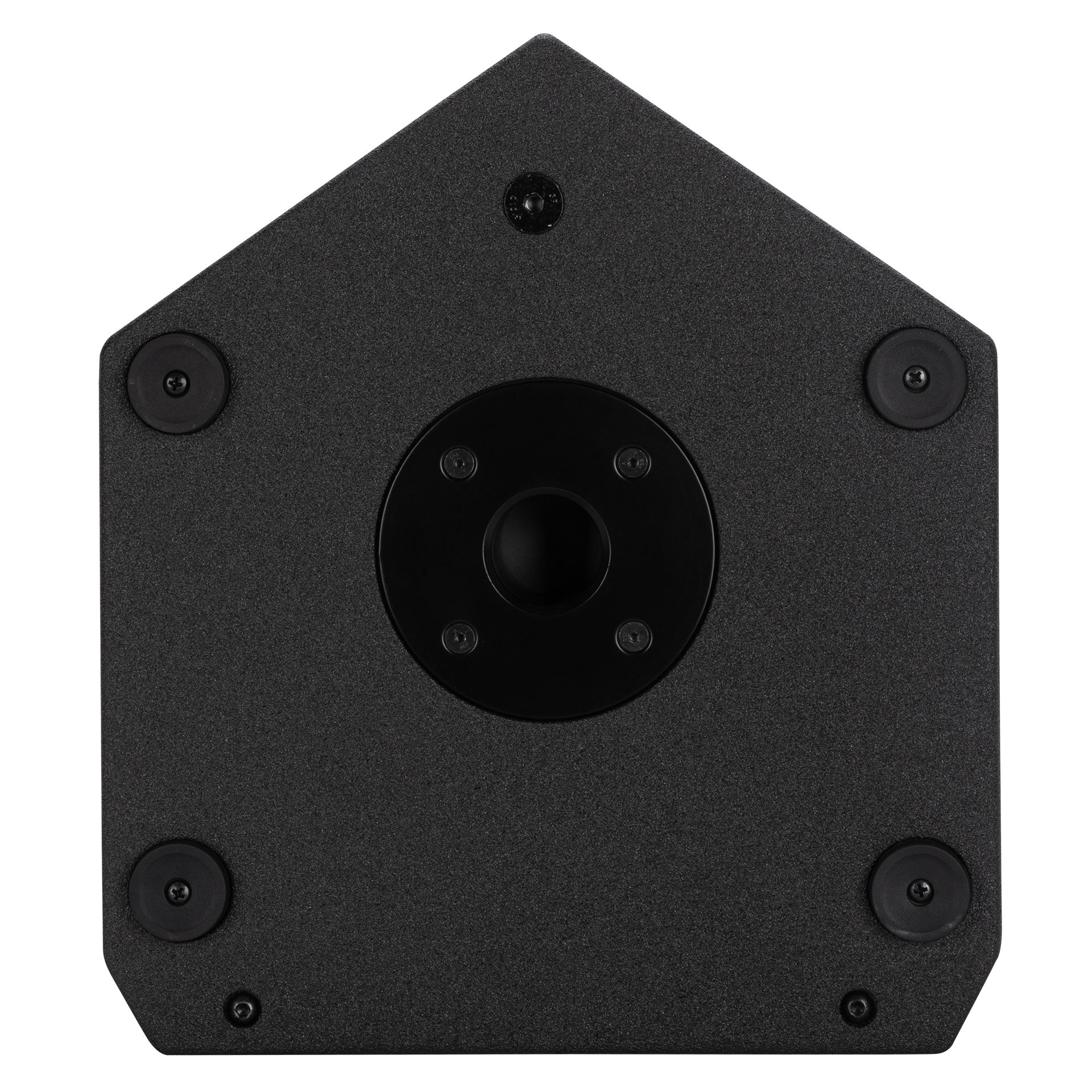 RCF NX 910-A bottom view showing cabinet base and pole mount insert