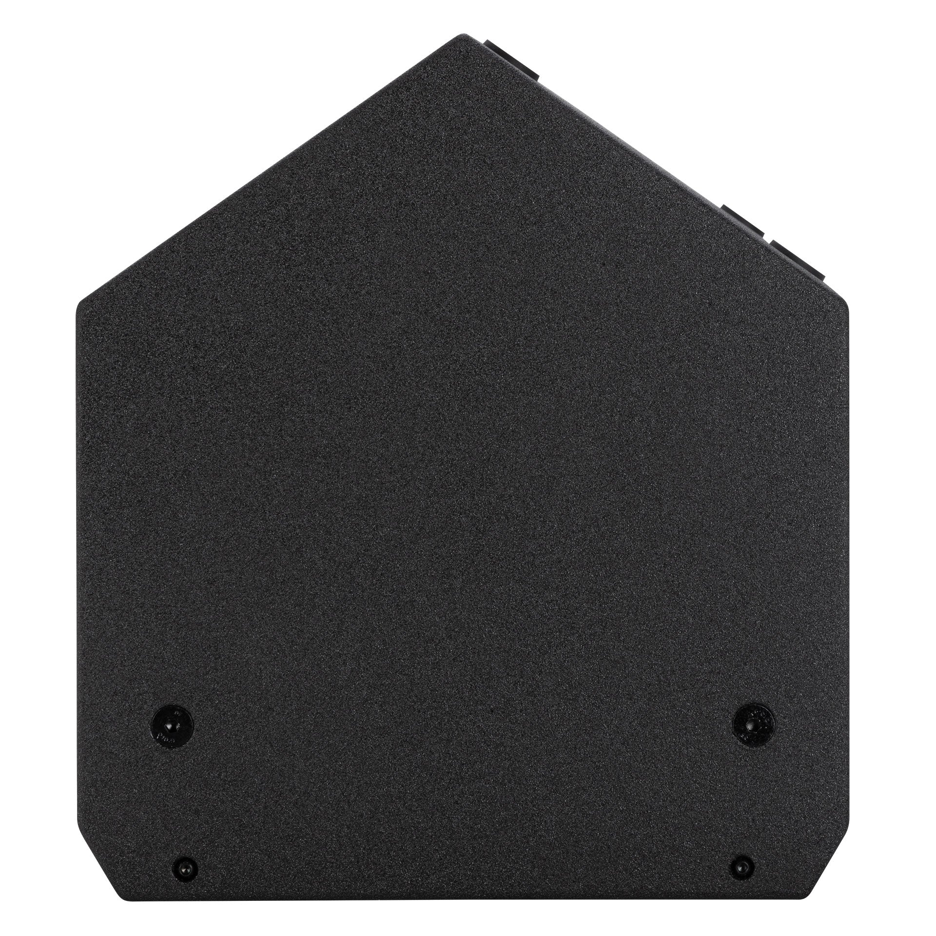 RCF NX 912-A top view showing cabinet profile and pole mount socket