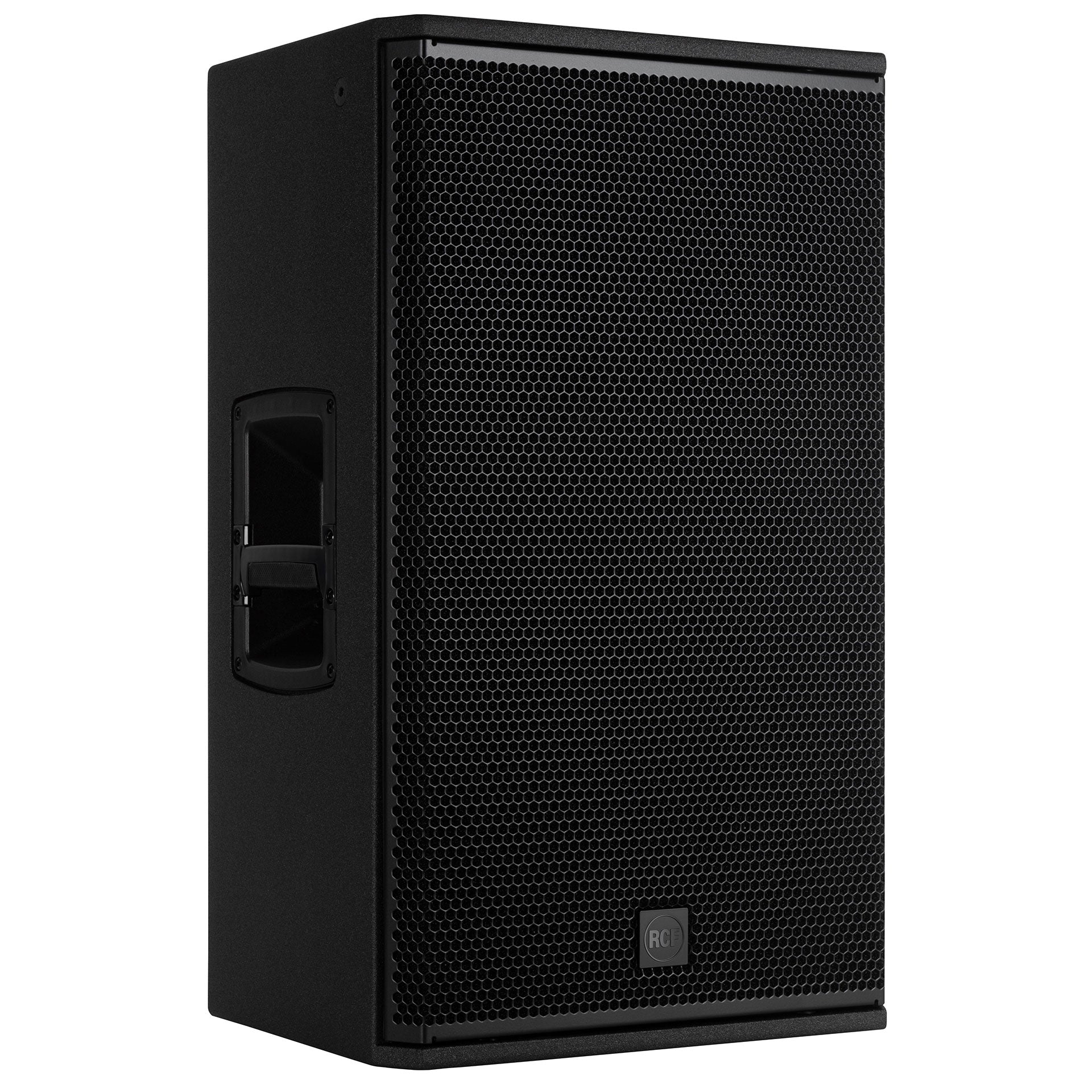 RCF NX 915-A right side view showing cabinet height and depth