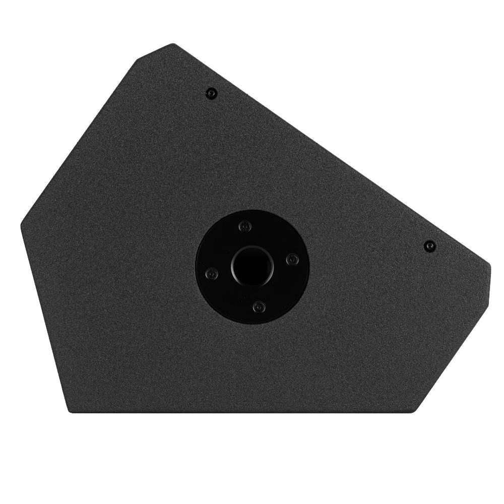 RCF NX 915-SMA bottom view showing cabinet base and pole mount insert