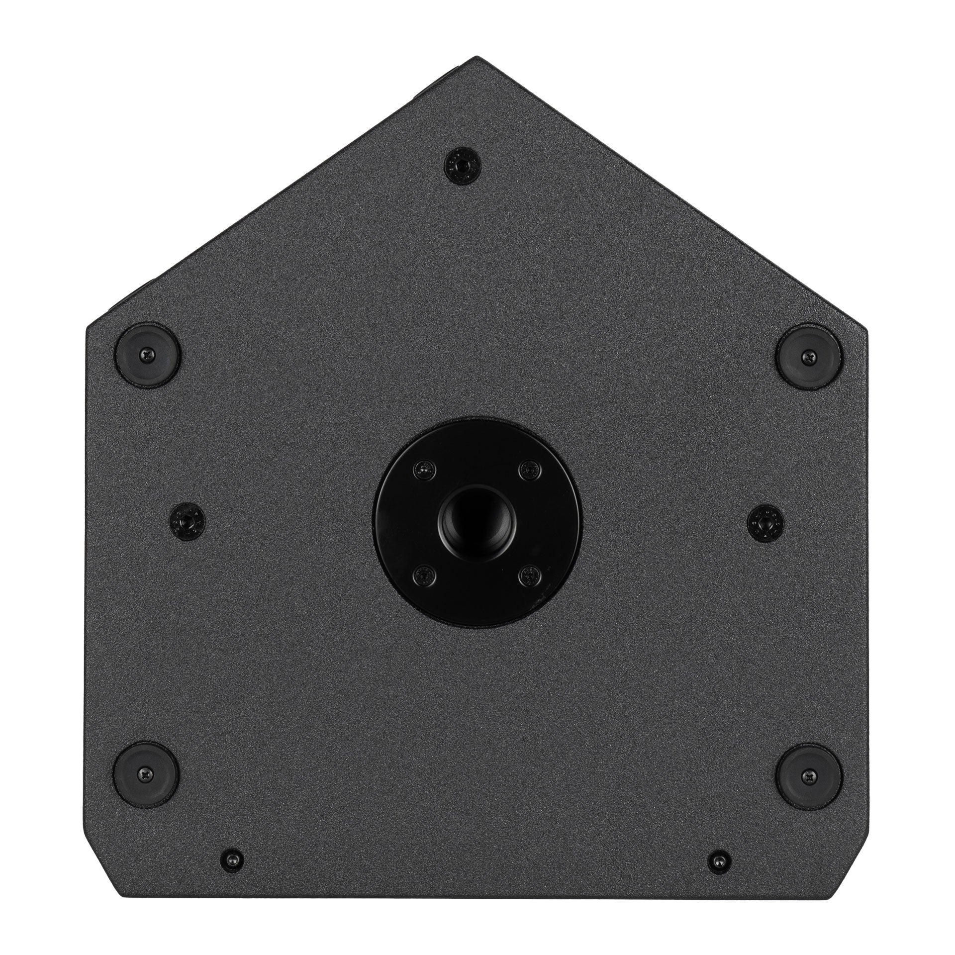 RCF NX 945-A bottom view showing cabinet base and pole mount insert