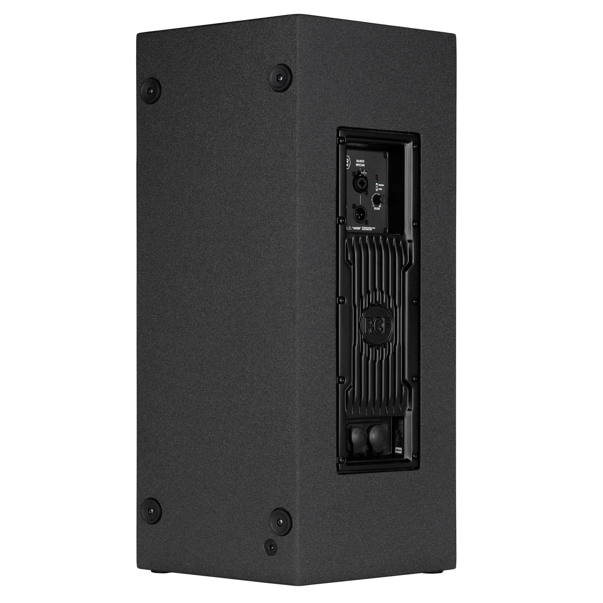 RCF NX 945-A rear view showing input and output connector panel