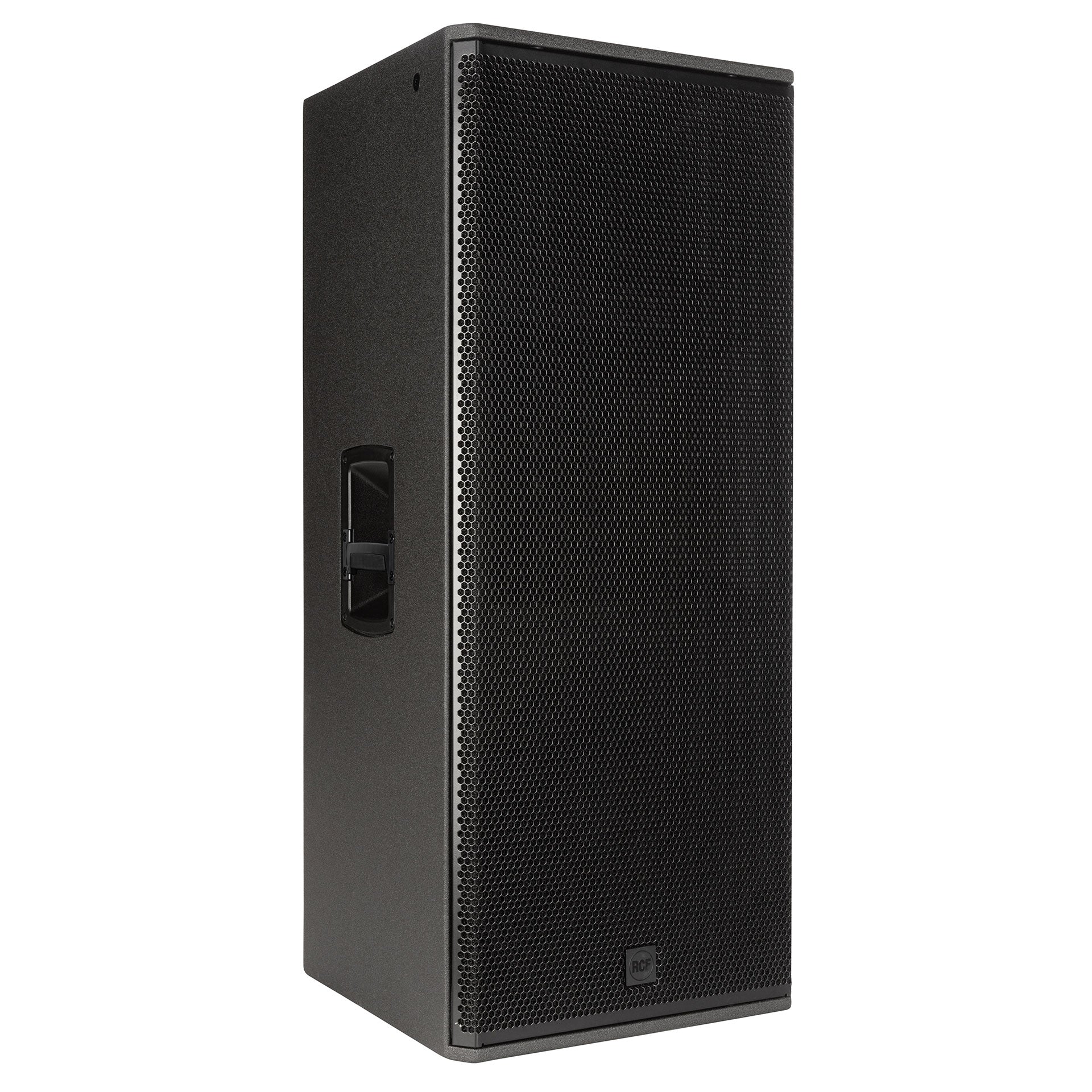 RCF NX 985-A right side view showing cabinet height and depth