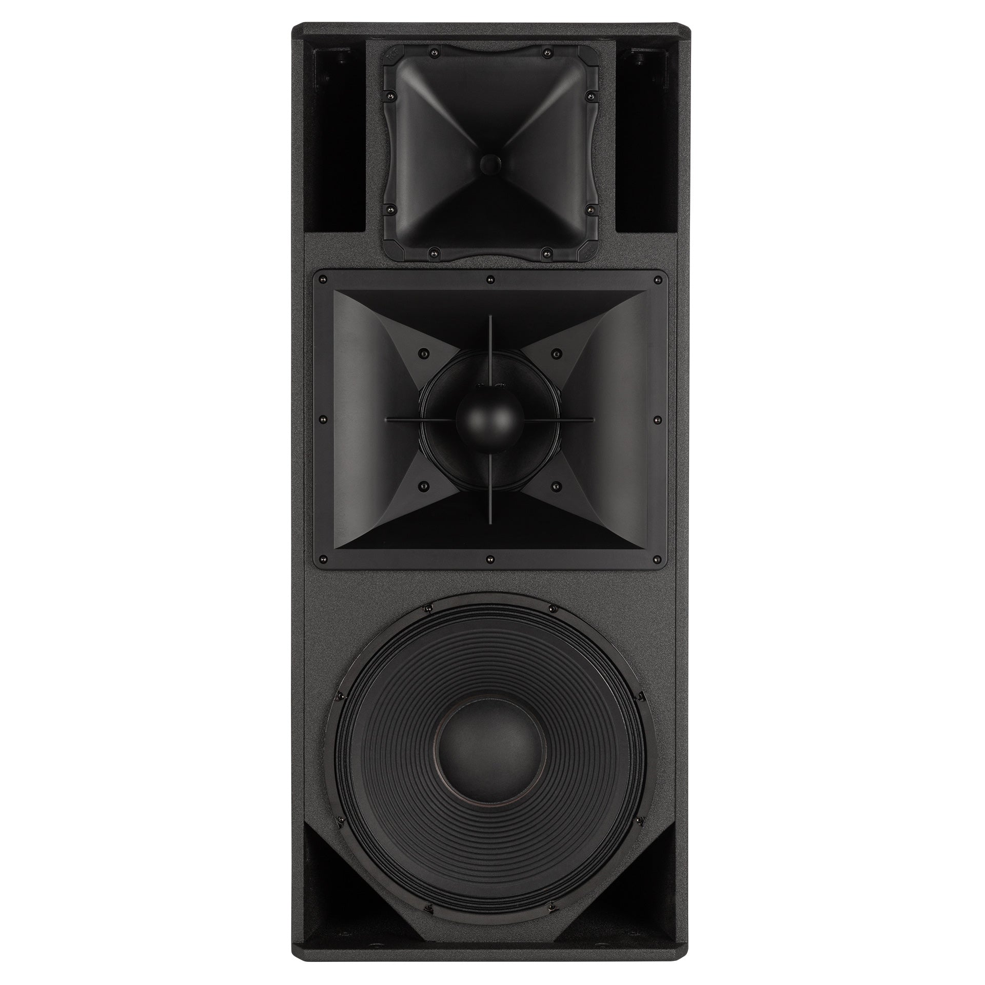 RCF NX 985-A front facing view highlighting woofer midrange and grille