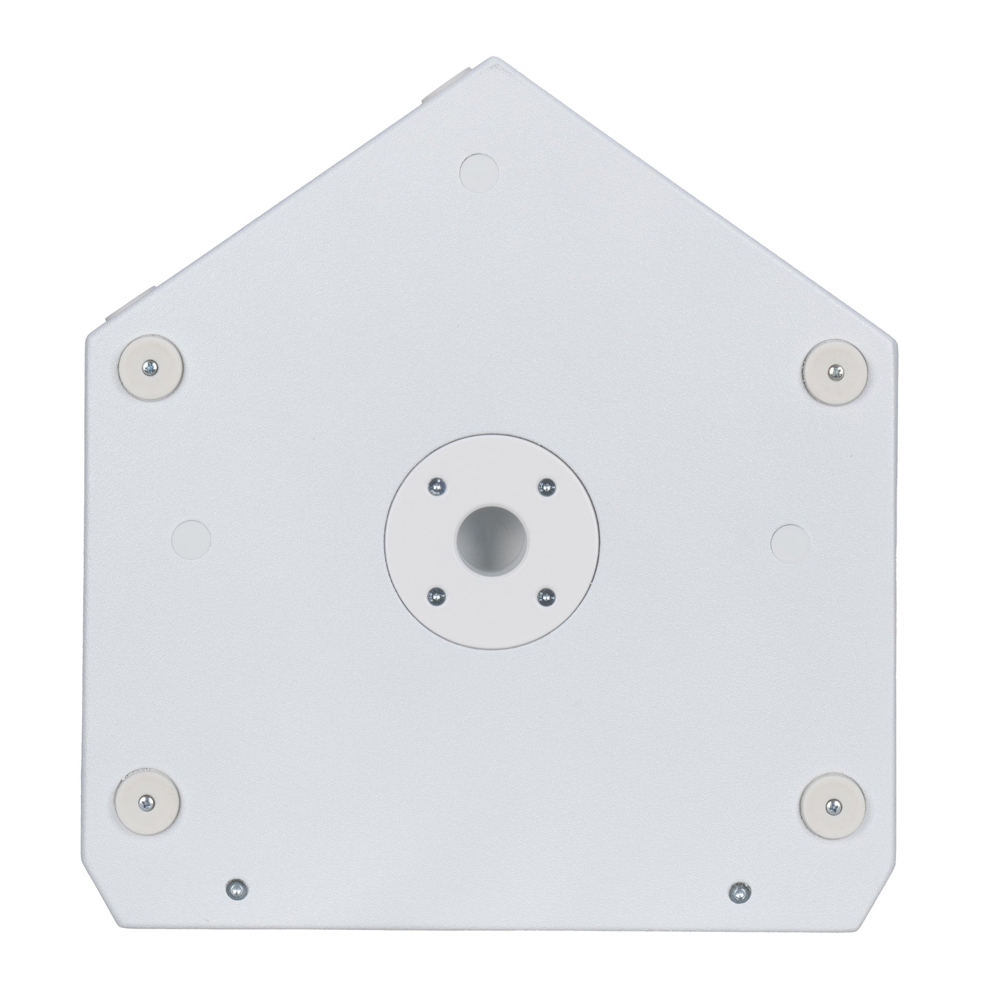 RCF NX 945-A bottom view showing cabinet base and pole mount insert