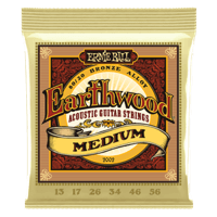 Earthwood 80/20 Bronze Acoustic Guitar Strings Medium Gauge 13-56 by Ernie Ball