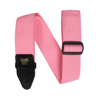 Pink sunrise polypropylene guitar and bass strap with adjustable length