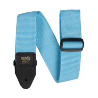Polypro guitar and bass strap in Breaker Blue adjustable nylon webbing design