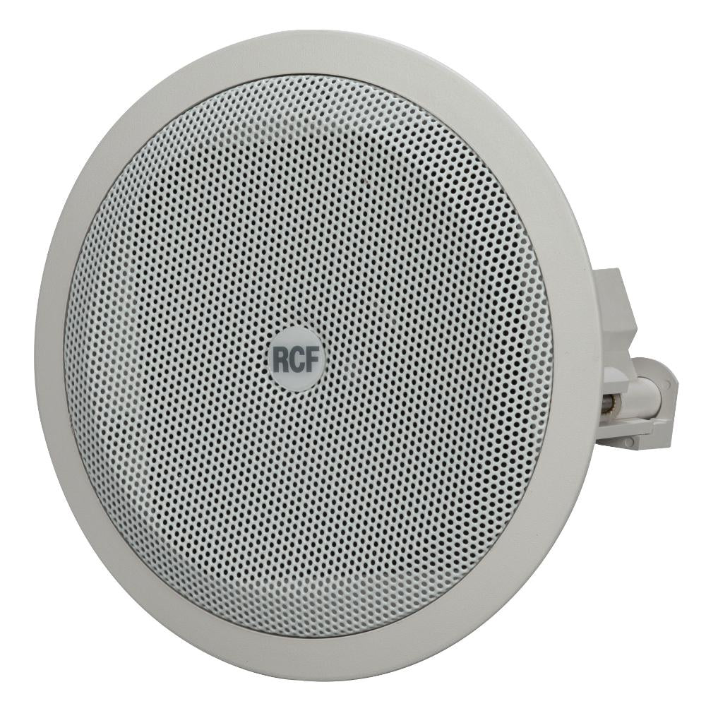 "Angled view of RCF PL 40 professional speaker displaying cabinet shape and finish"