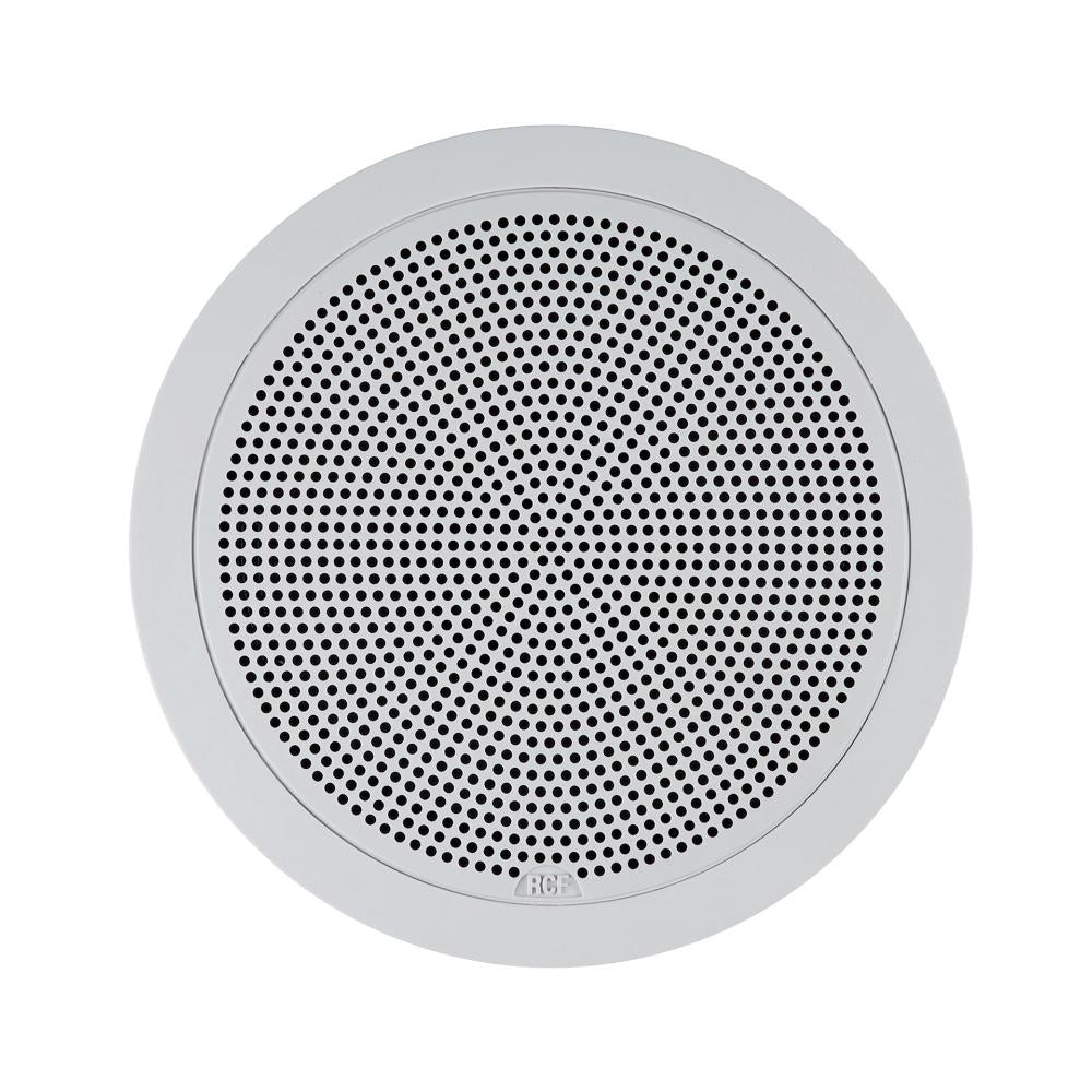  "Front view of RCF PL 50 speaker with protective grille and RCF branding"