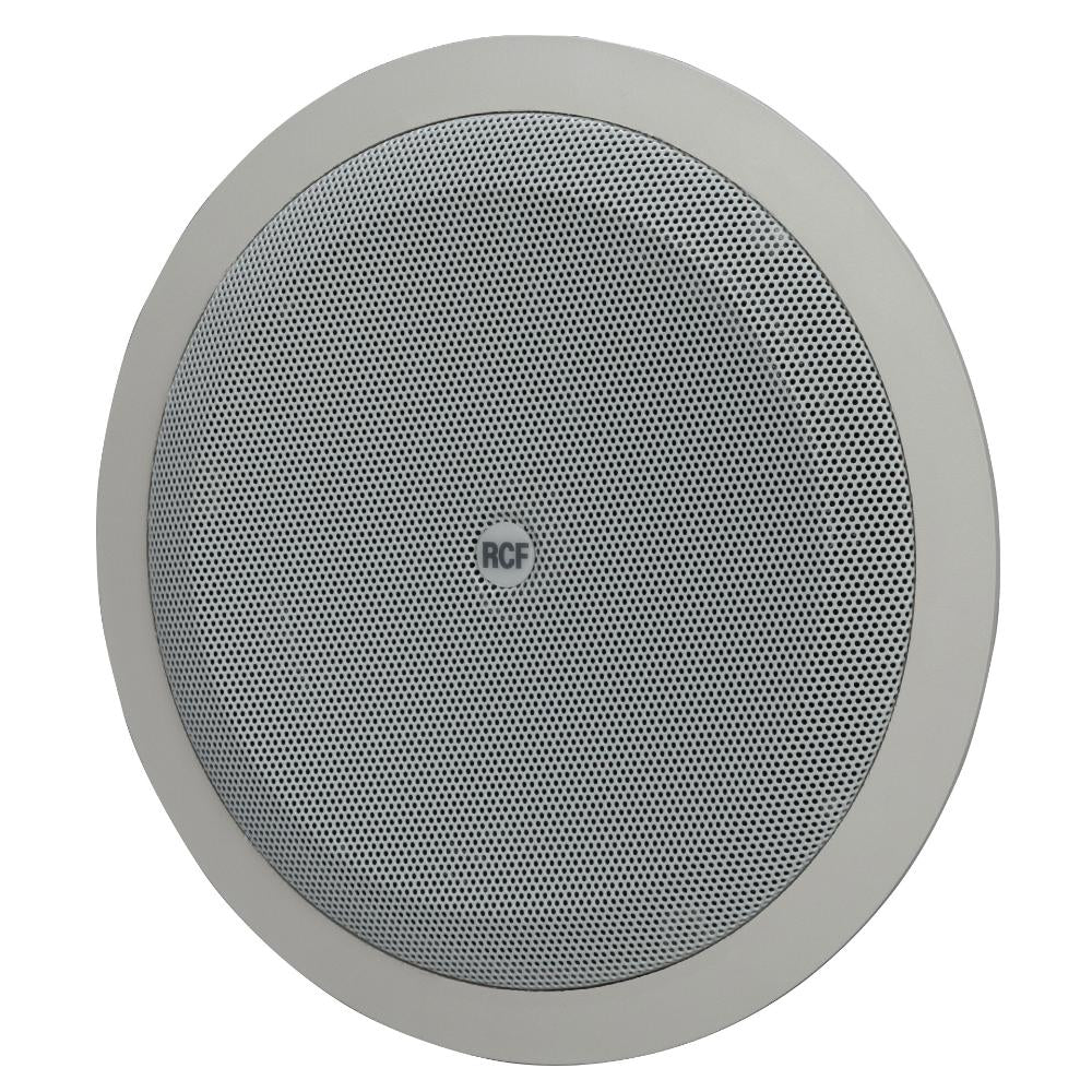  "Angled view of RCF PL 6X professional speaker displaying cabinet shape and finish"