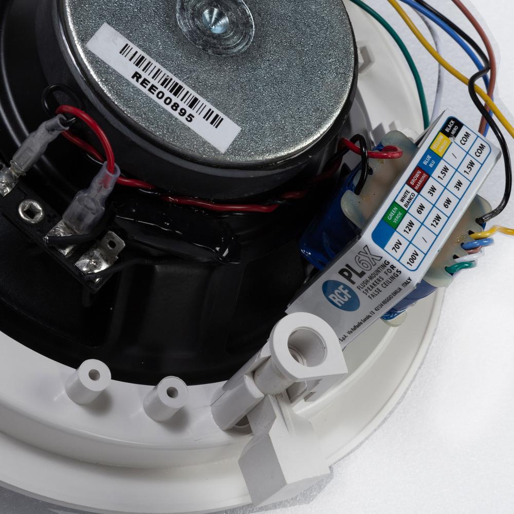 "RCF PL 6X connection terminals detail"
