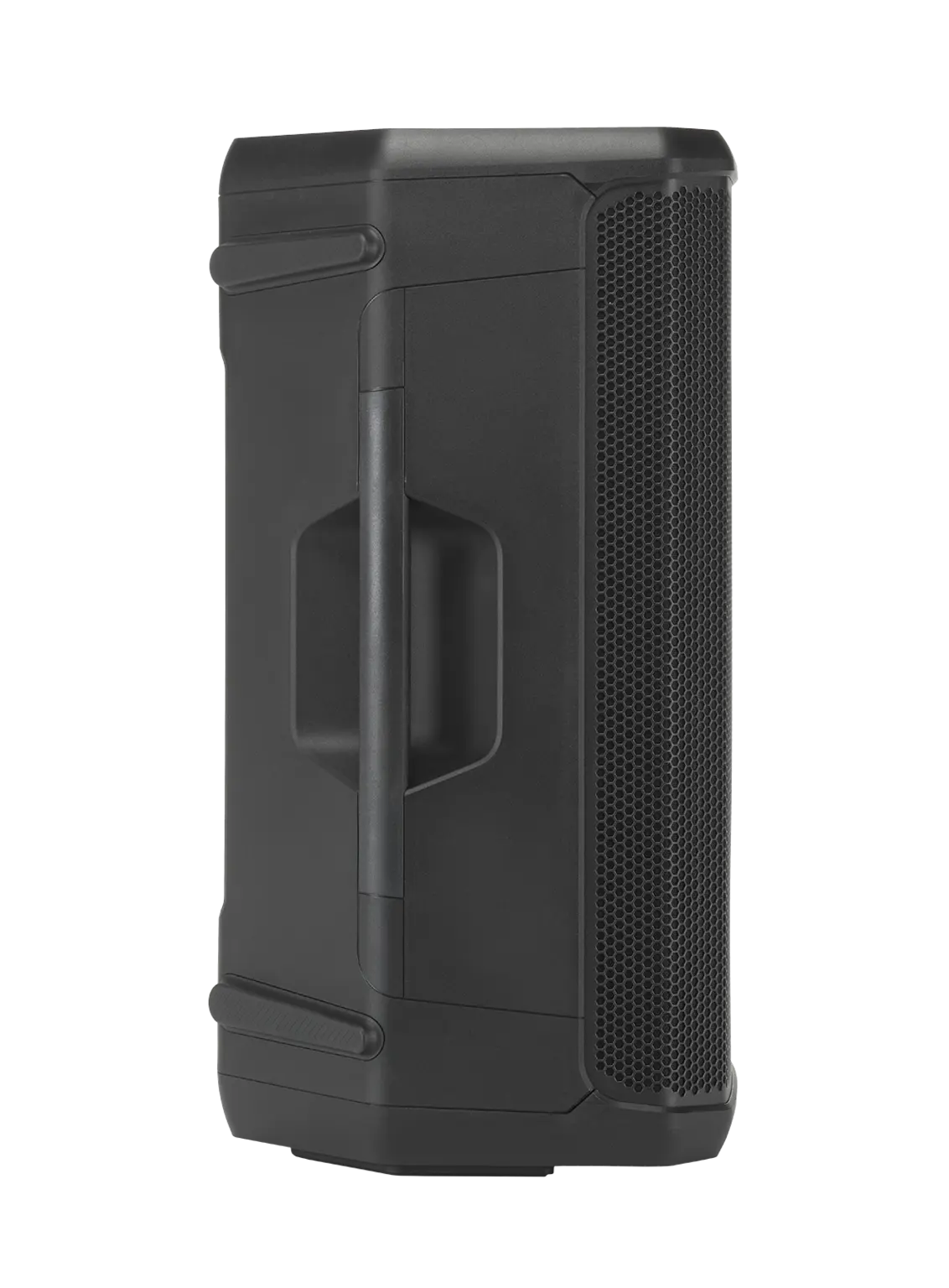 Right-side profile of JBL PRX912 Professional Powered Two-Way 12-inch PA Loudspeaker showing cabinet depth