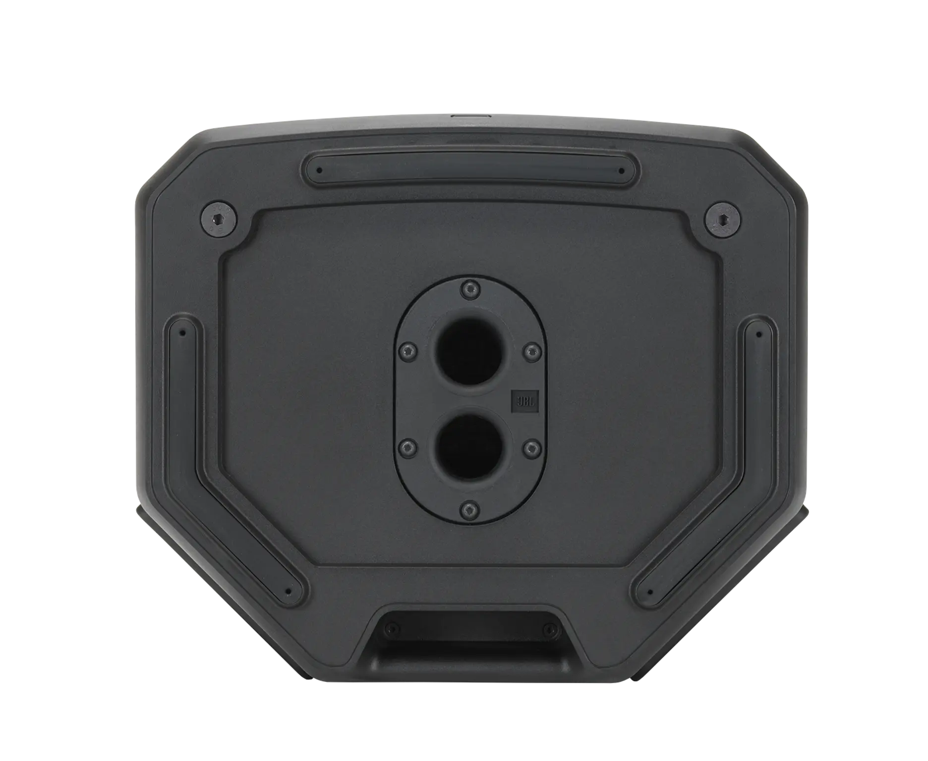 JBL PRX912 Professional Powered Two-Way 12-inch PA Loudspeaker bottom view showing pole socket