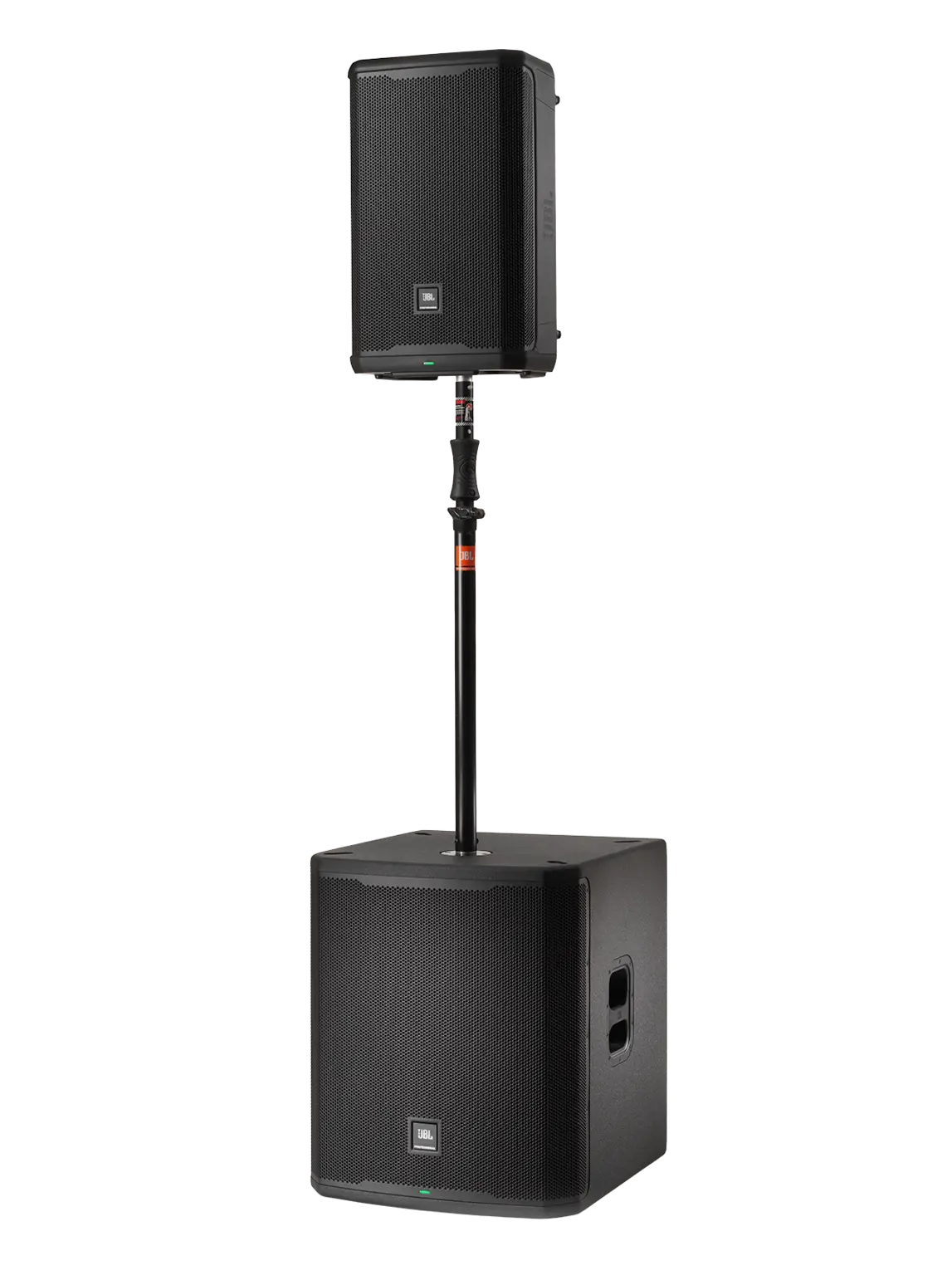 Front-facing JBL PRX918XLF Professional Powered 18-inch Subwoofer showing ported enclosure