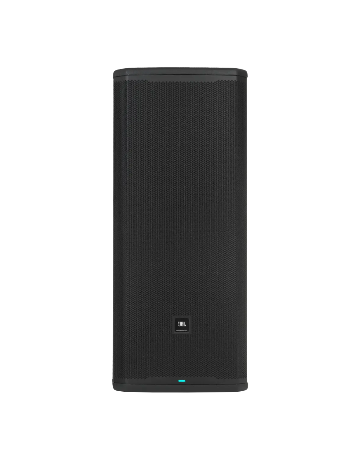 JBL PRX925 Professional Powered Two-Way 15-inch PA Loudspeaker front view showing dual 15-inch woofers and compression driver