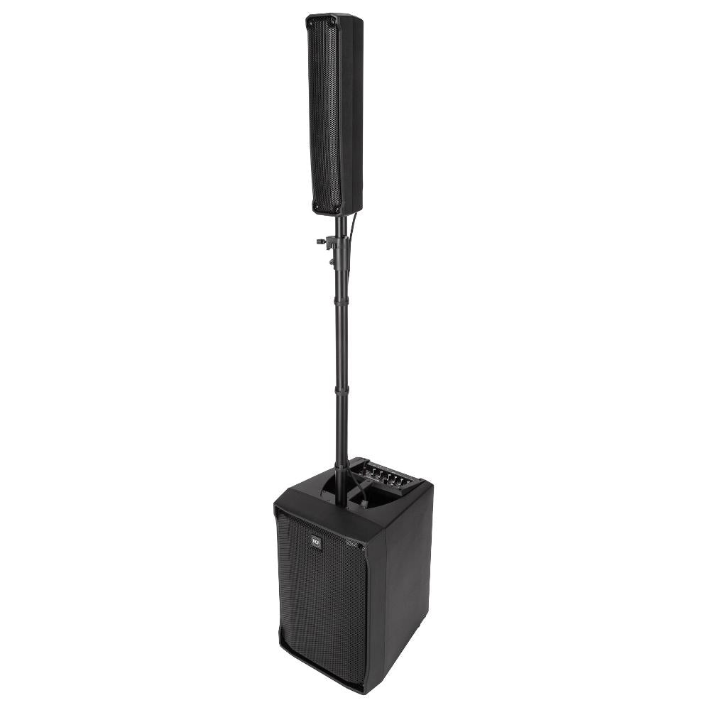 "RCF EVOX JMIX8 portable two-way array music system with 8-channel mixer and subwoofer base"