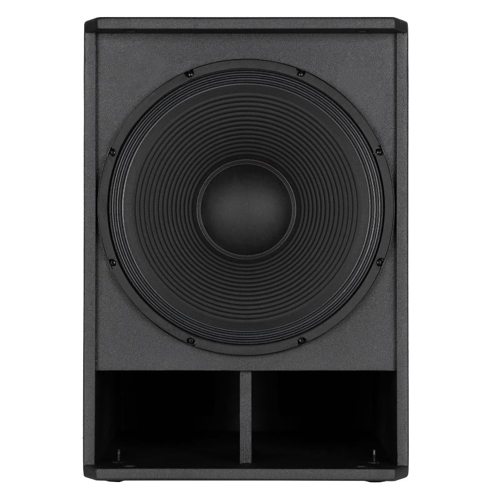  "RCF SUB 15-AX powered subwoofer with 15-inch driver and black cabinet"