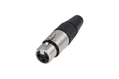 REAN RC3F-BAG-D female XLR connector strain relief boot close-up for durable cable protection