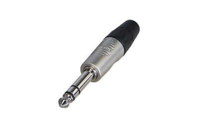 REAN RP3C-B-D 1/4-inch stereo plug TRS tip ring sleeve contact bands close-up for signal clarity