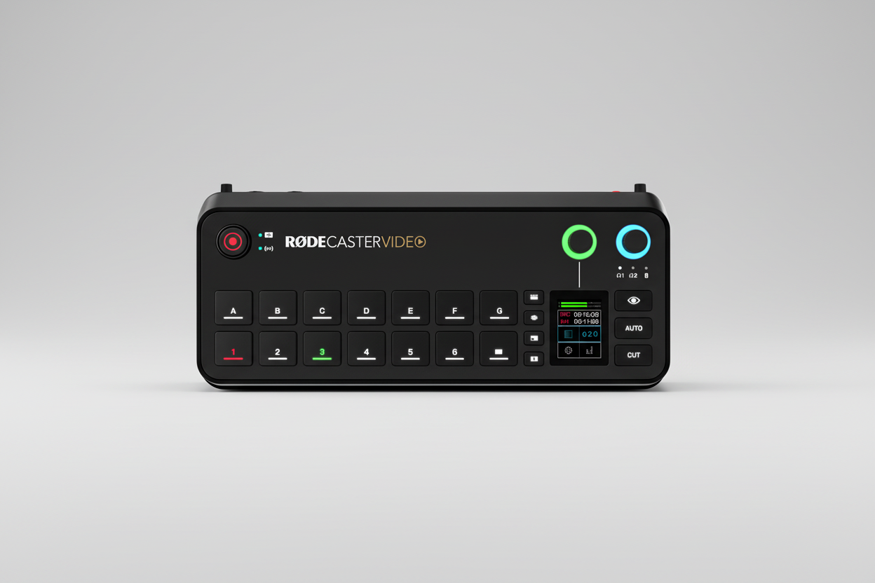 RØDE RØDECaster Video audio mixer interface for podcasting and streaming, UK version