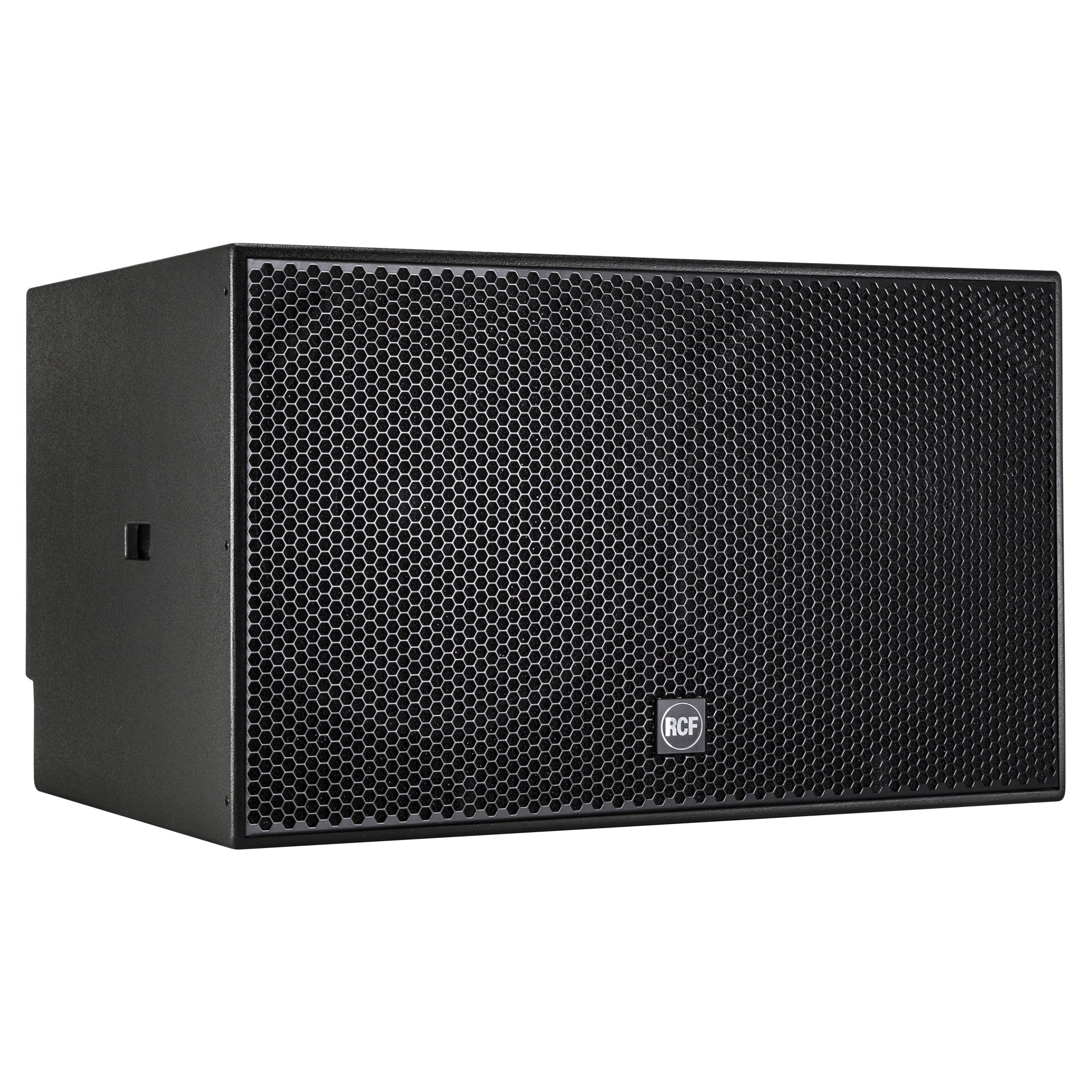 RCF S 8028 II right side view showing cabinet height and depth